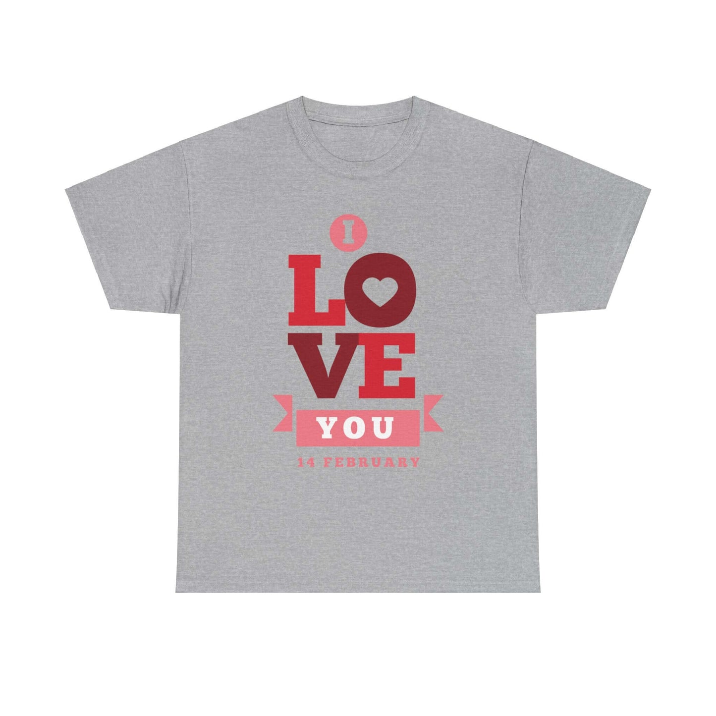 Valentine's Day Love T-Shirt with 'I Love You' print for couples, perfect gift for February 14th, romantic statement tee