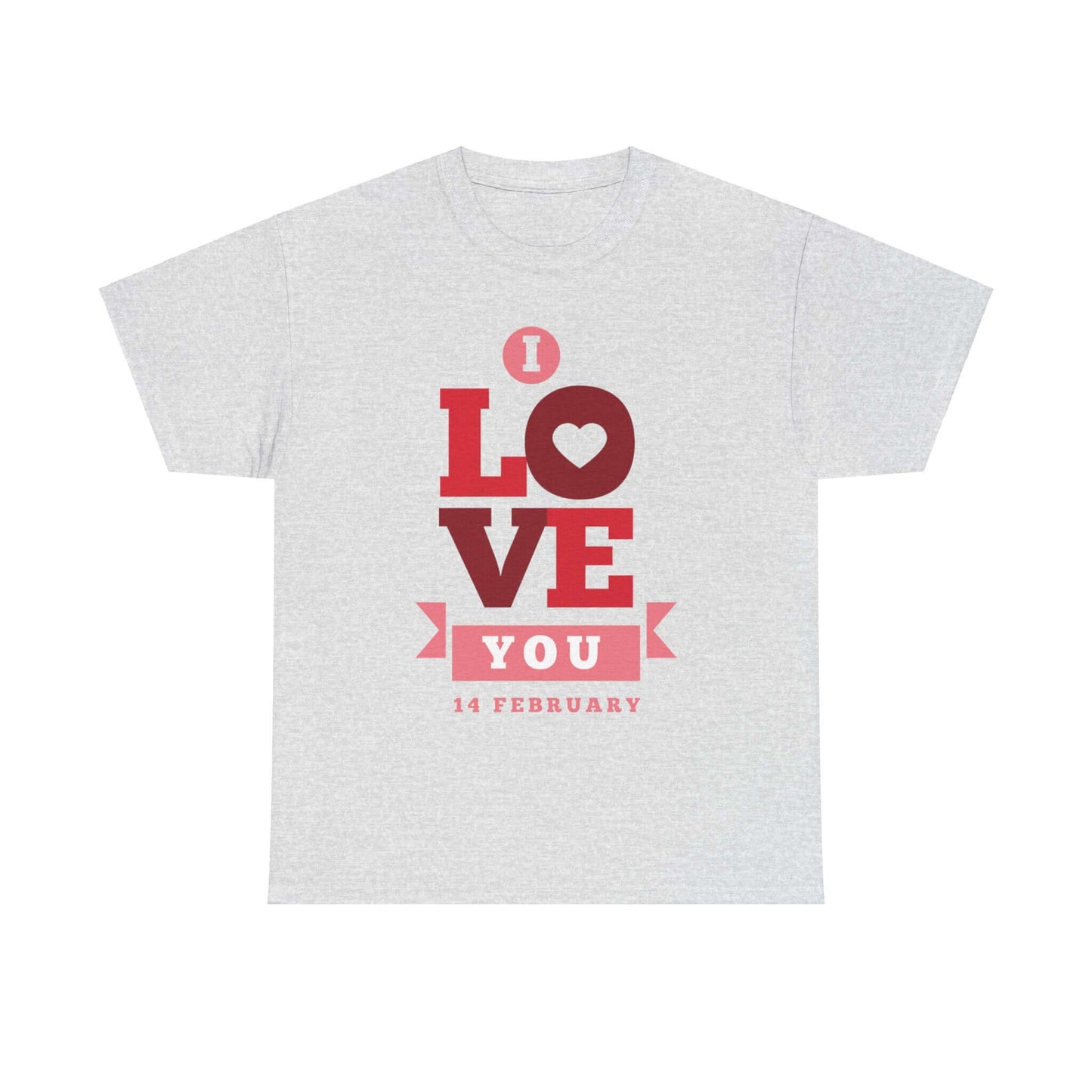 Valentine's Day Love T-Shirt with 'I Love You' design, perfect couple's gift for February 14 romantic gesture.