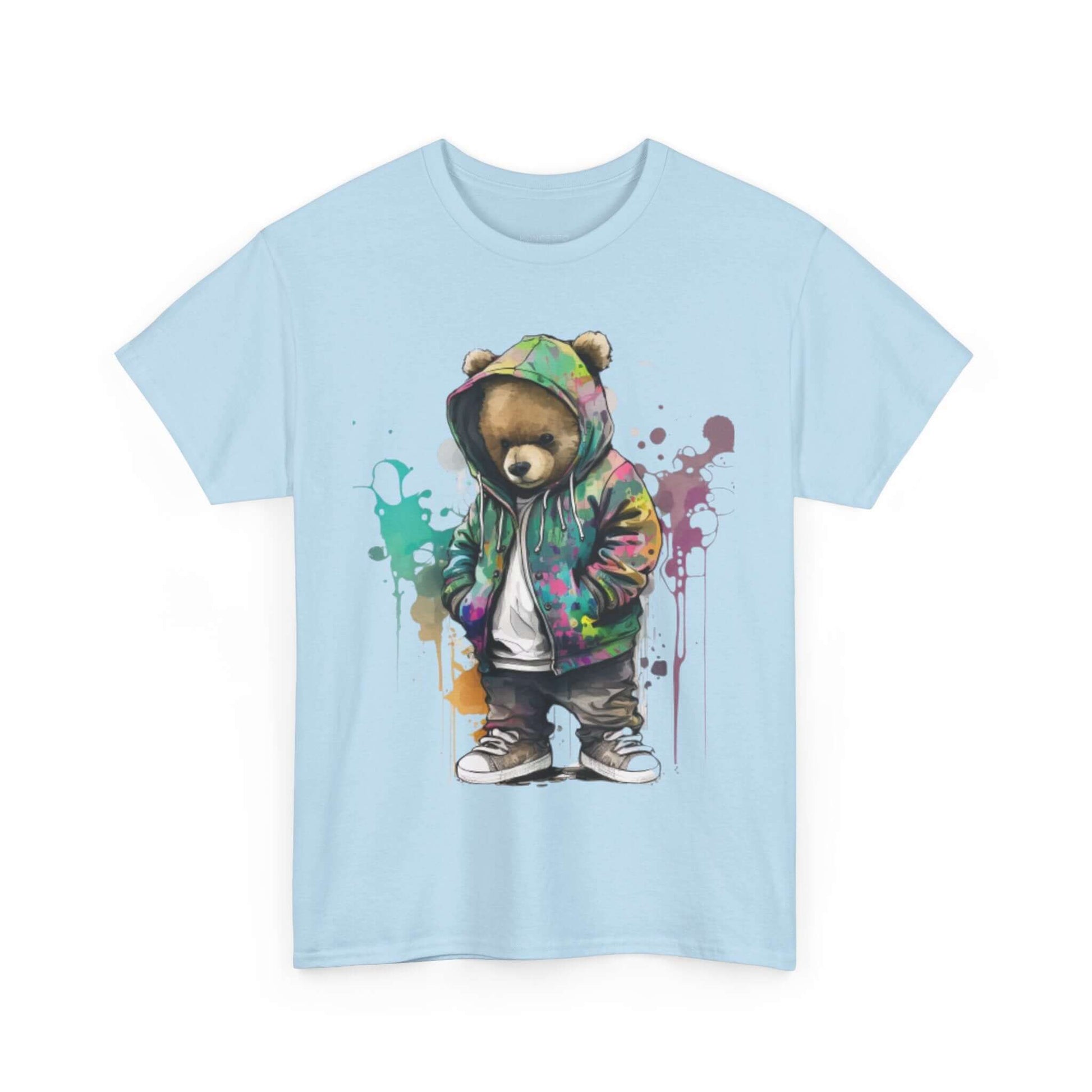 Bear Fashion Ready Tee featuring vibrant colors and playful bear design, perfect for adding fun and style to any casual outfit.