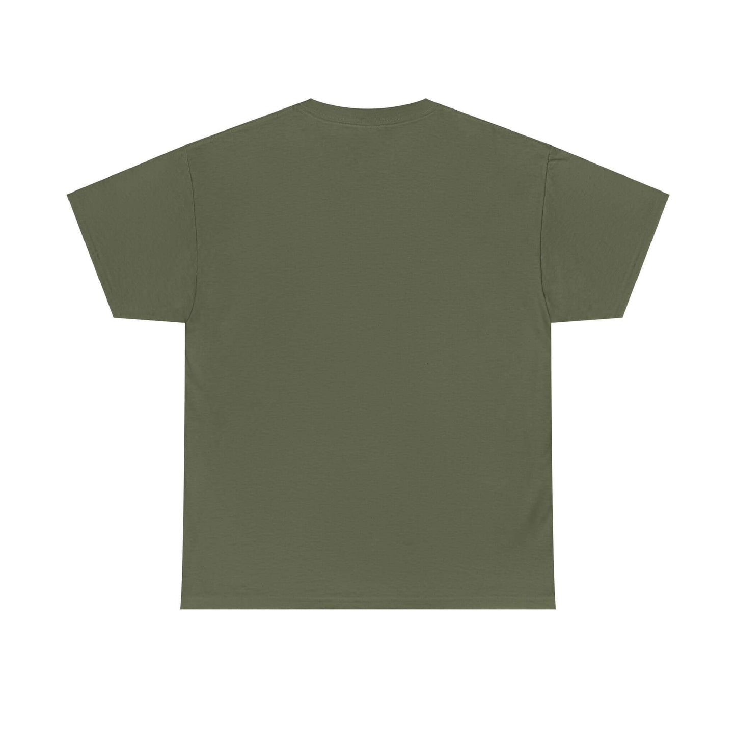 Back view of the sustainable Bling Hip Bear tee in olive green, perfect for casual wear and a unique wardrobe addition.