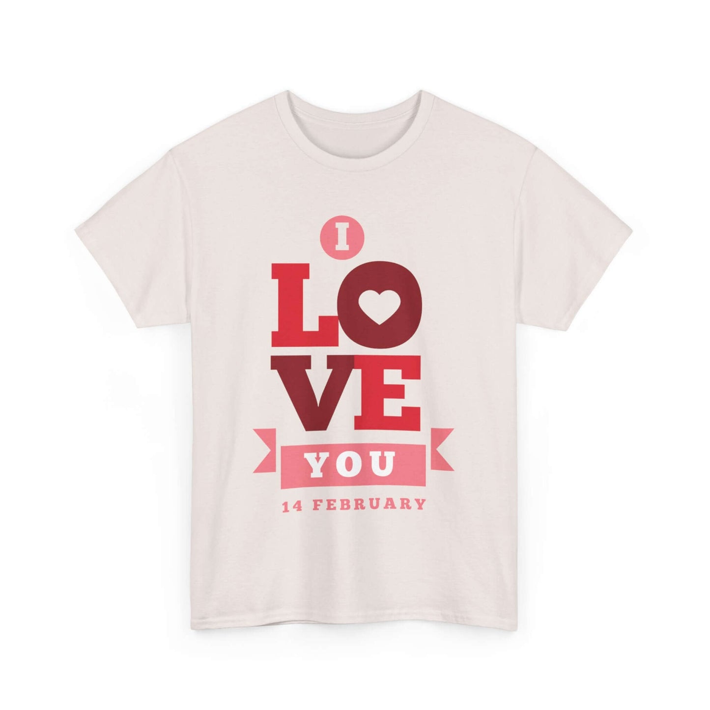 Valentine's Day Love T-Shirt with "I Love You" design, perfect couple's gift, February 14 romantic statement tee.