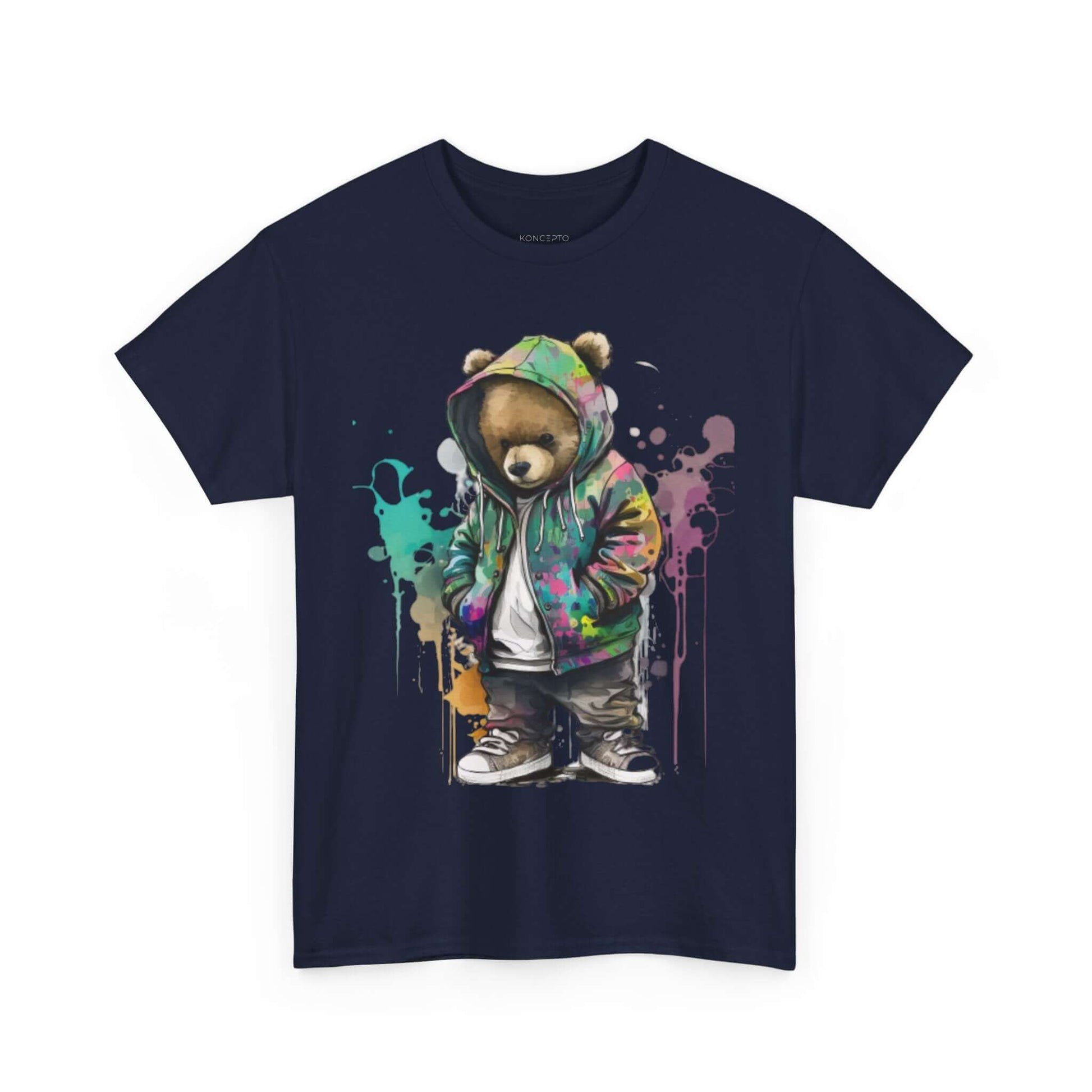 Bear Fashion Ready Tee with colorful design, classic fit, and vibrant colors for casual wear and versatile style options.