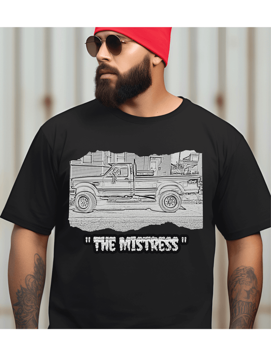 T-Shirt - The Mistress, Ford F250 Black Silhouette Design