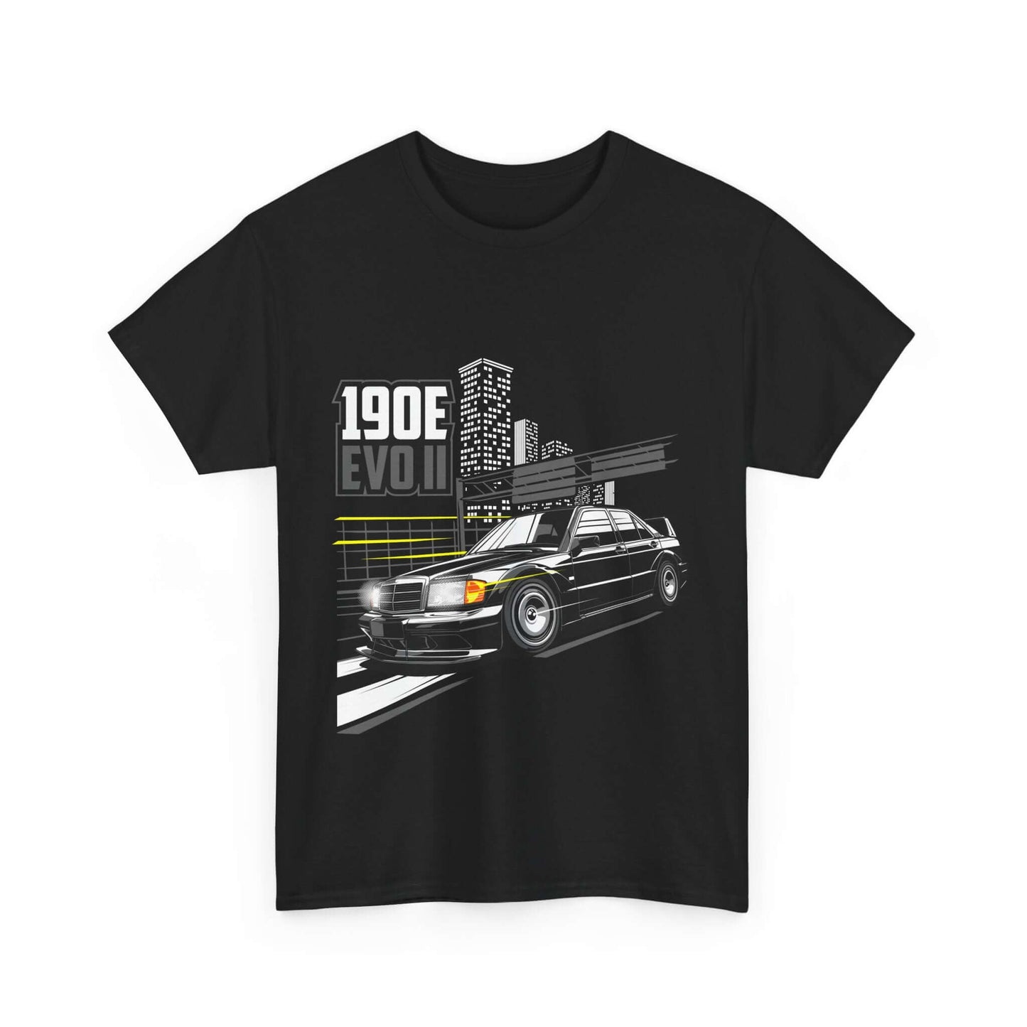 Car Enthusiast Tee - 190E Evo II Classic Car Urban Style Retro Sedan Shirt