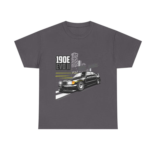 Car Enthusiast Tee - 190E Evo II Classic Car Urban Style Retro Sedan Shirt