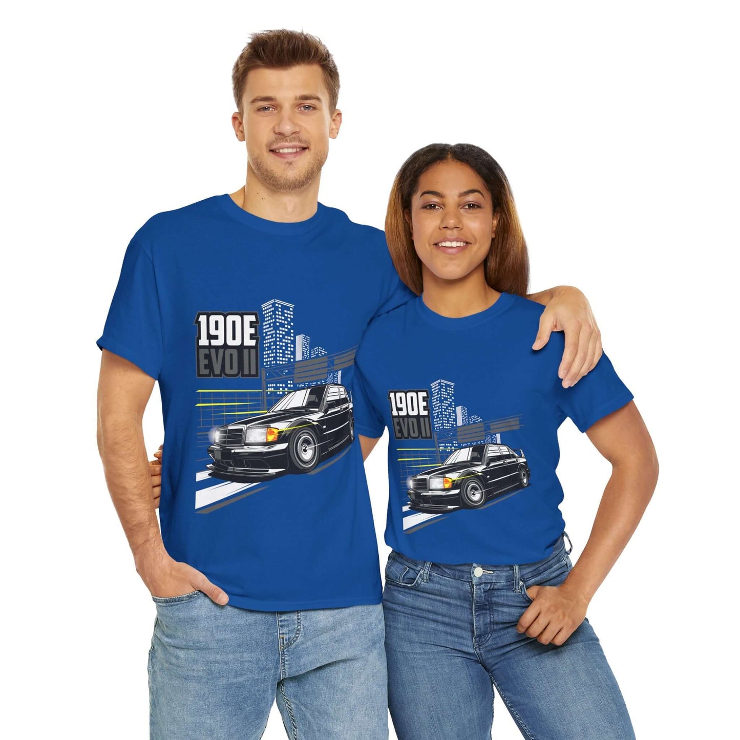 Car Enthusiast Tee - 190E Evo II Classic Car Urban Style Retro Sedan Shirt