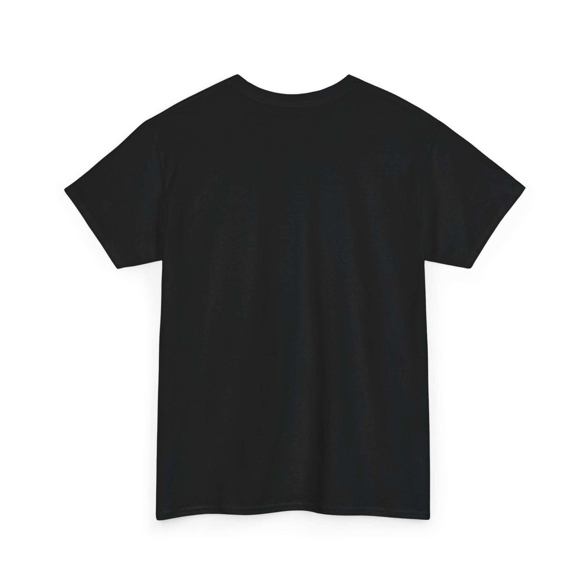 Back view of the Whimsical Bear Street Style Tee, showcasing a sleek black design for urban casual wear.