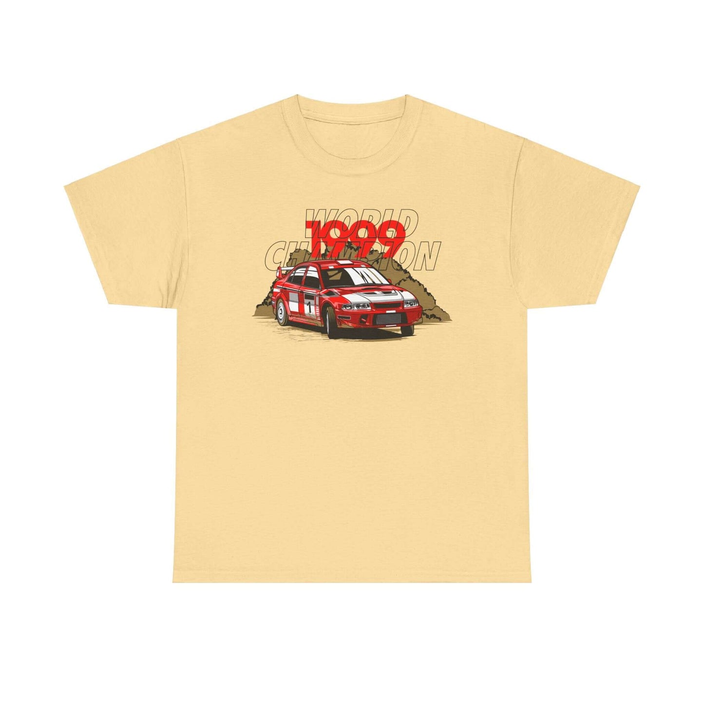 Rally Car World Champion Tee, Motorsport Victory Shirt, Red Race Car Apparel