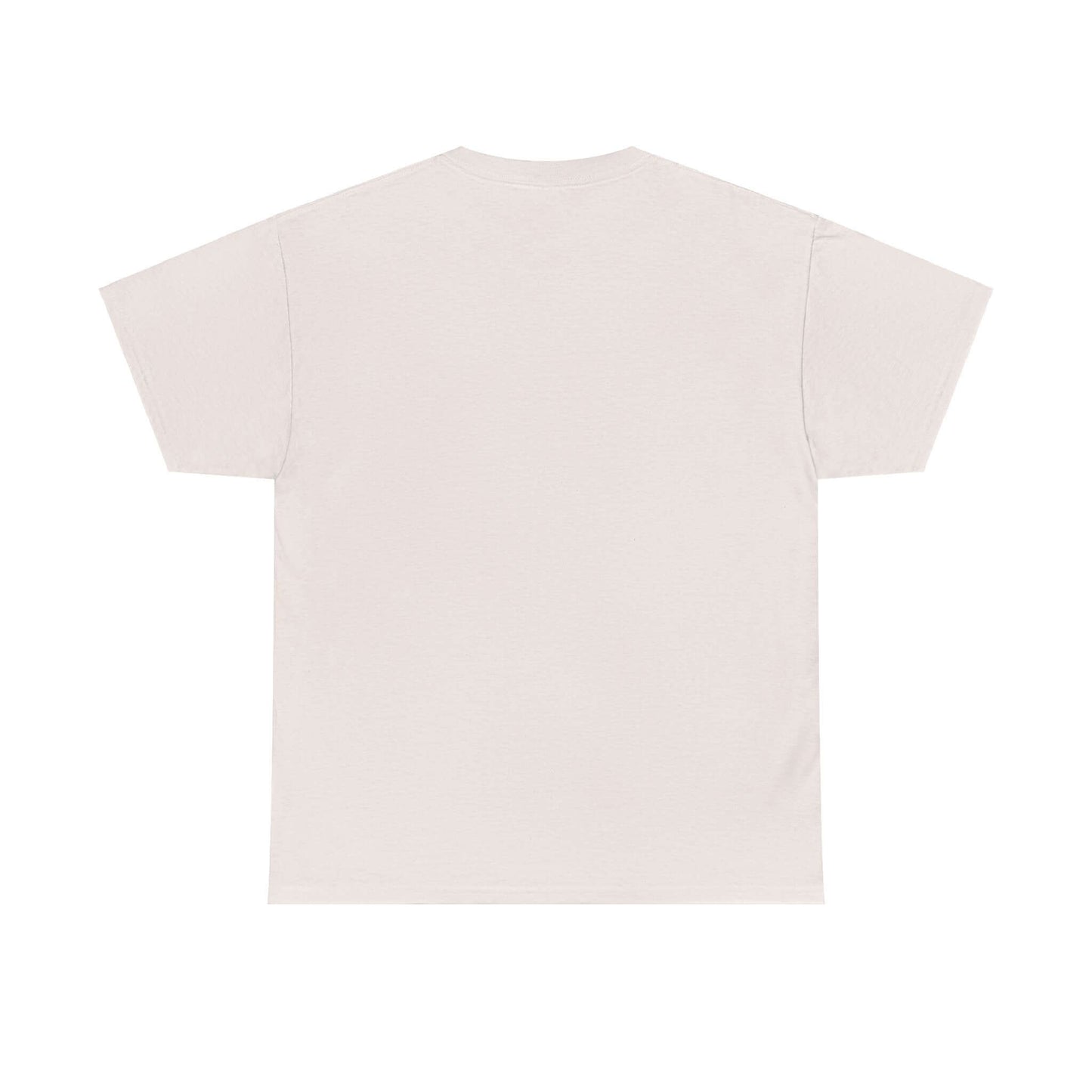 Back view of a plain beige T-Shirt featuring a comfortable fit, ideal for casual wear and styling.