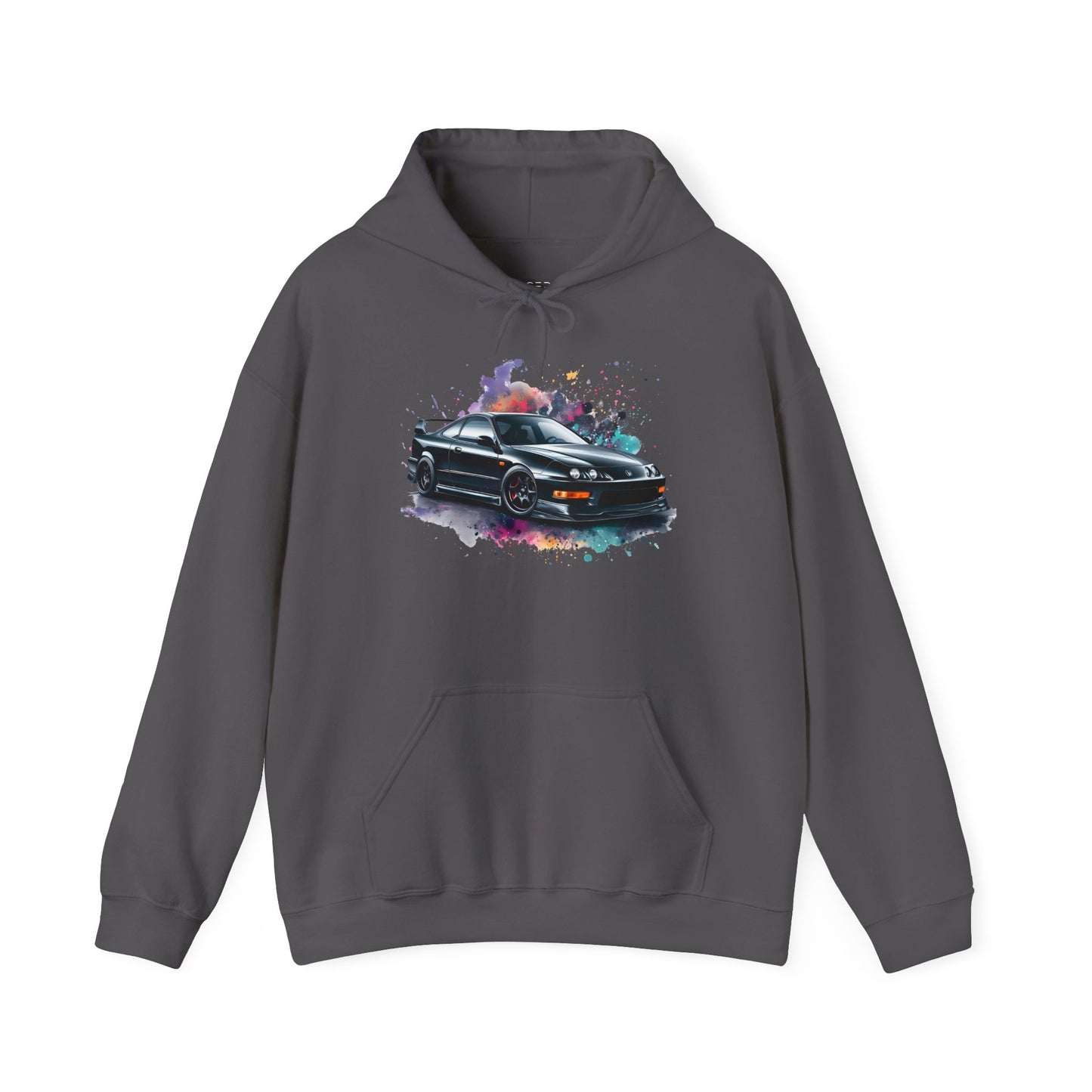 Hooded Sweatshirt - Acura Integra DC2 USDM Front Clip, Color Splash, NO DC2 LABEL