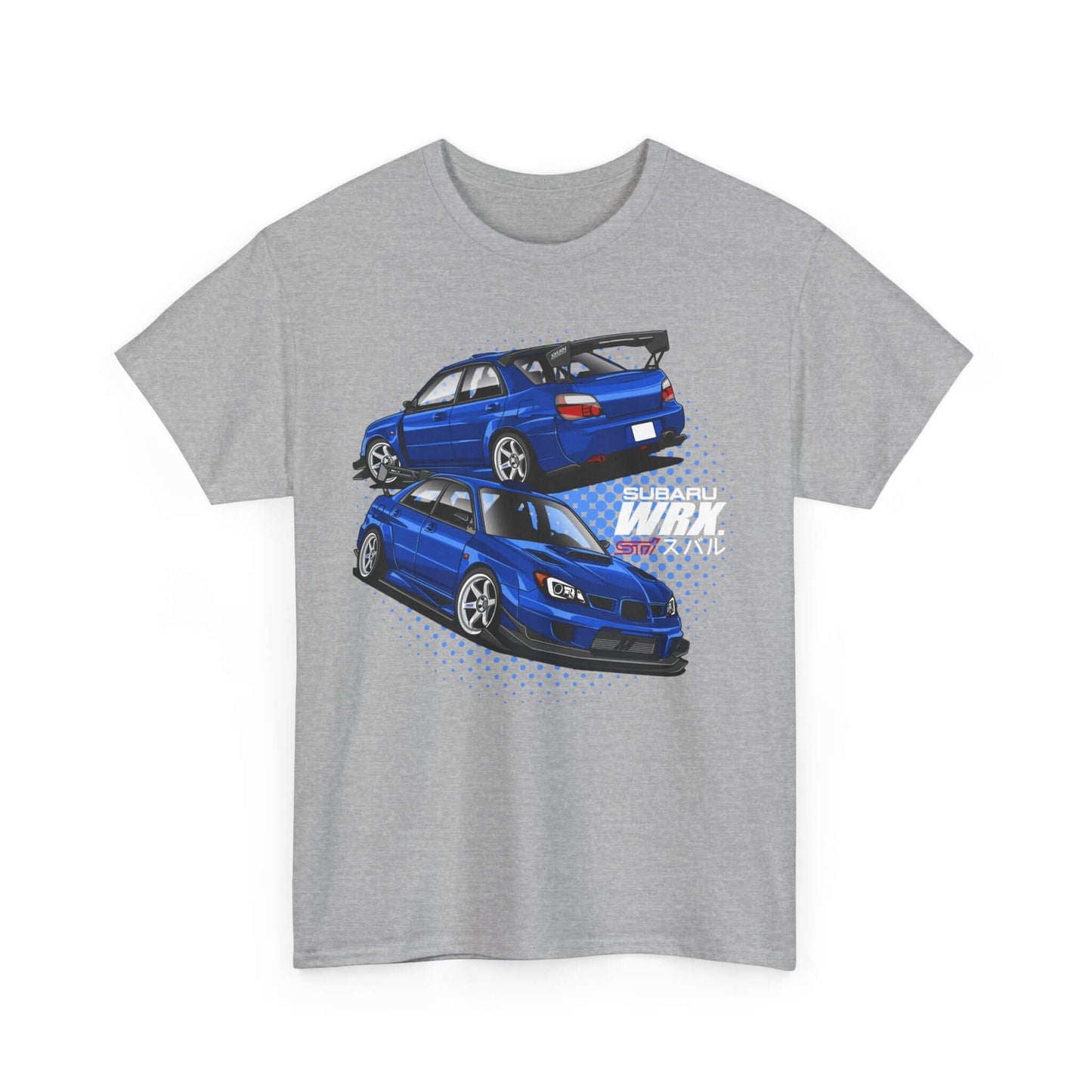 Blue STI Digital Art T-Shirt, Automotive Enthusiast Gift