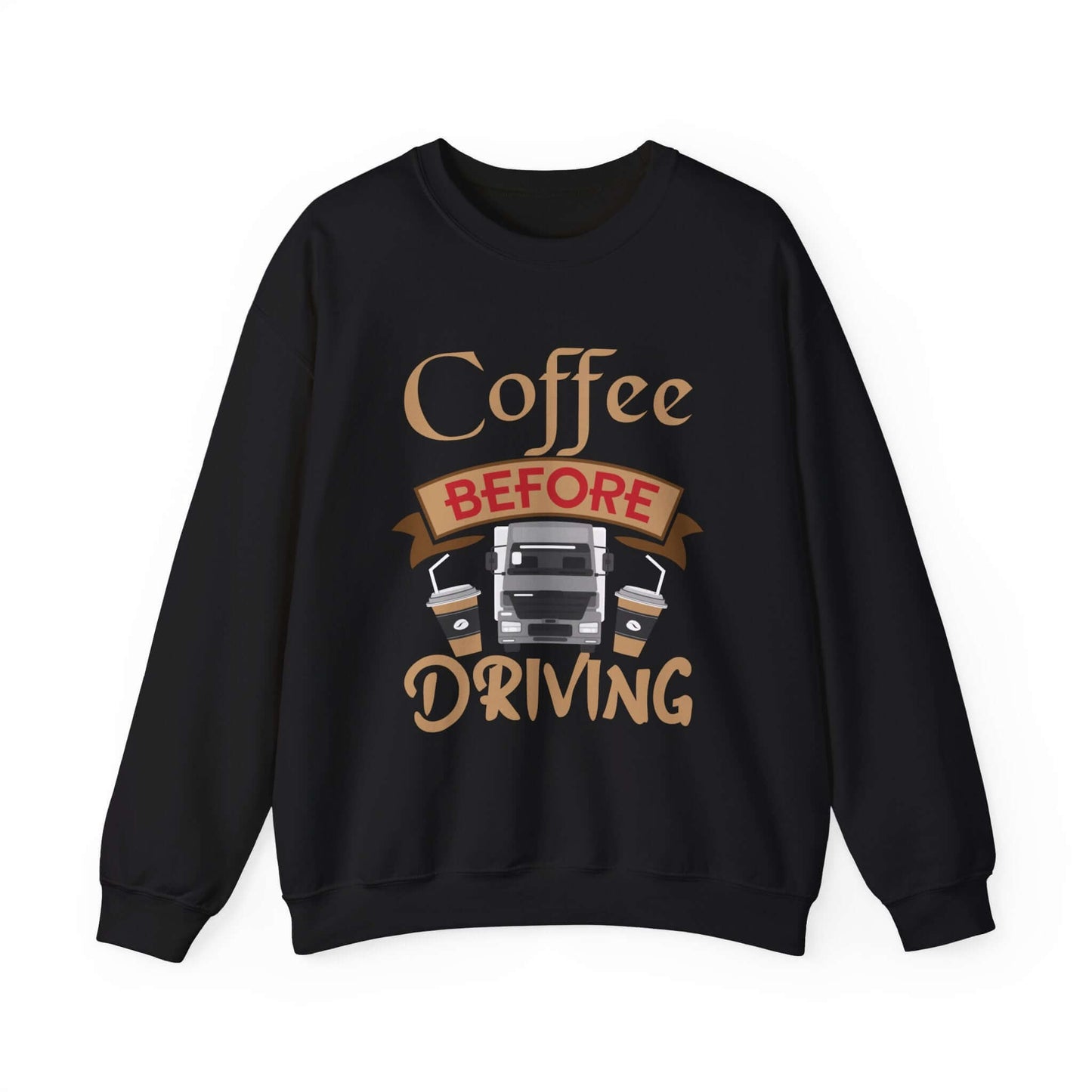 Vintage Car & Coffee Lover Grey Crewneck - Cozy Casual Statement Sweatshirt