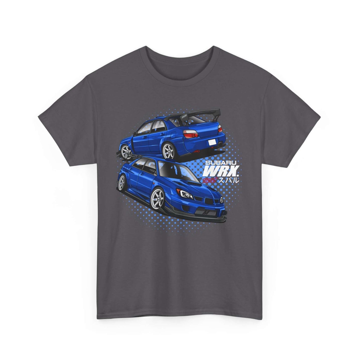 Blue STI Digital Art T-Shirt, Automotive Enthusiast Gift