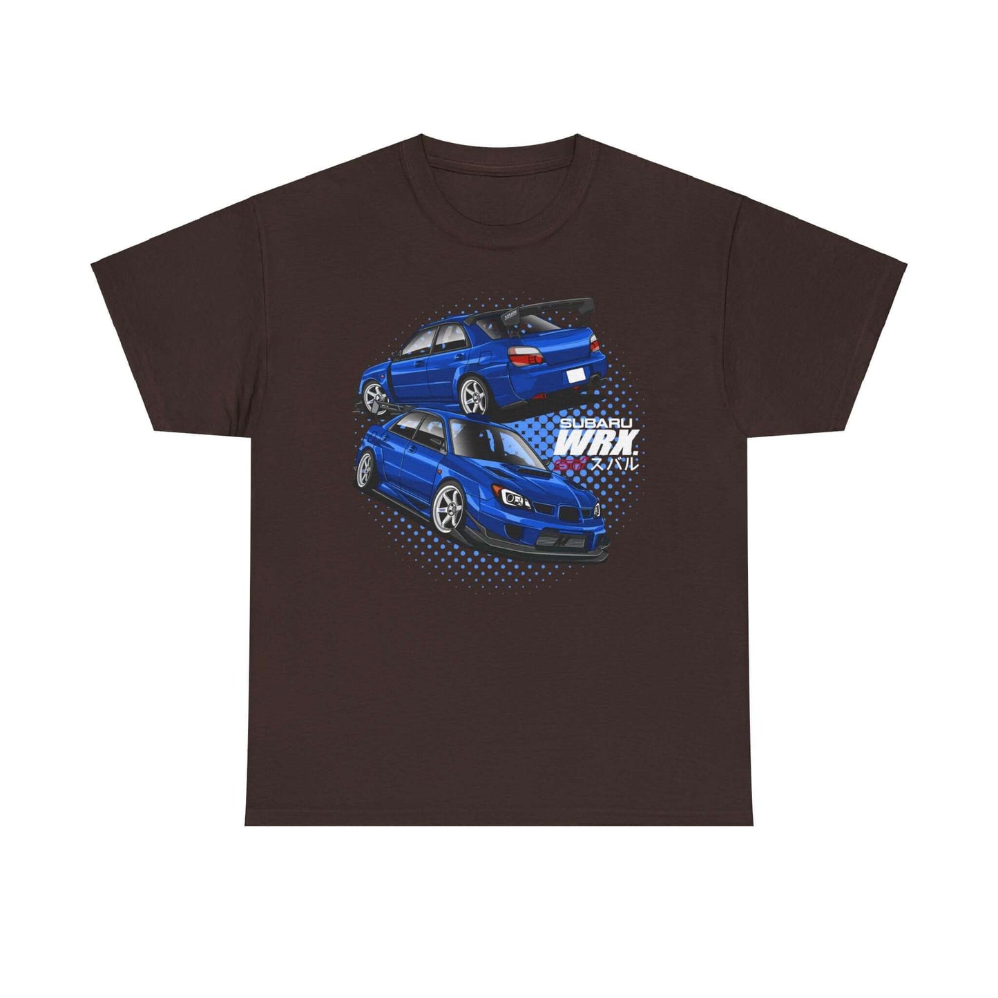 Blue STI Digital Art T-Shirt, Automotive Enthusiast Gift