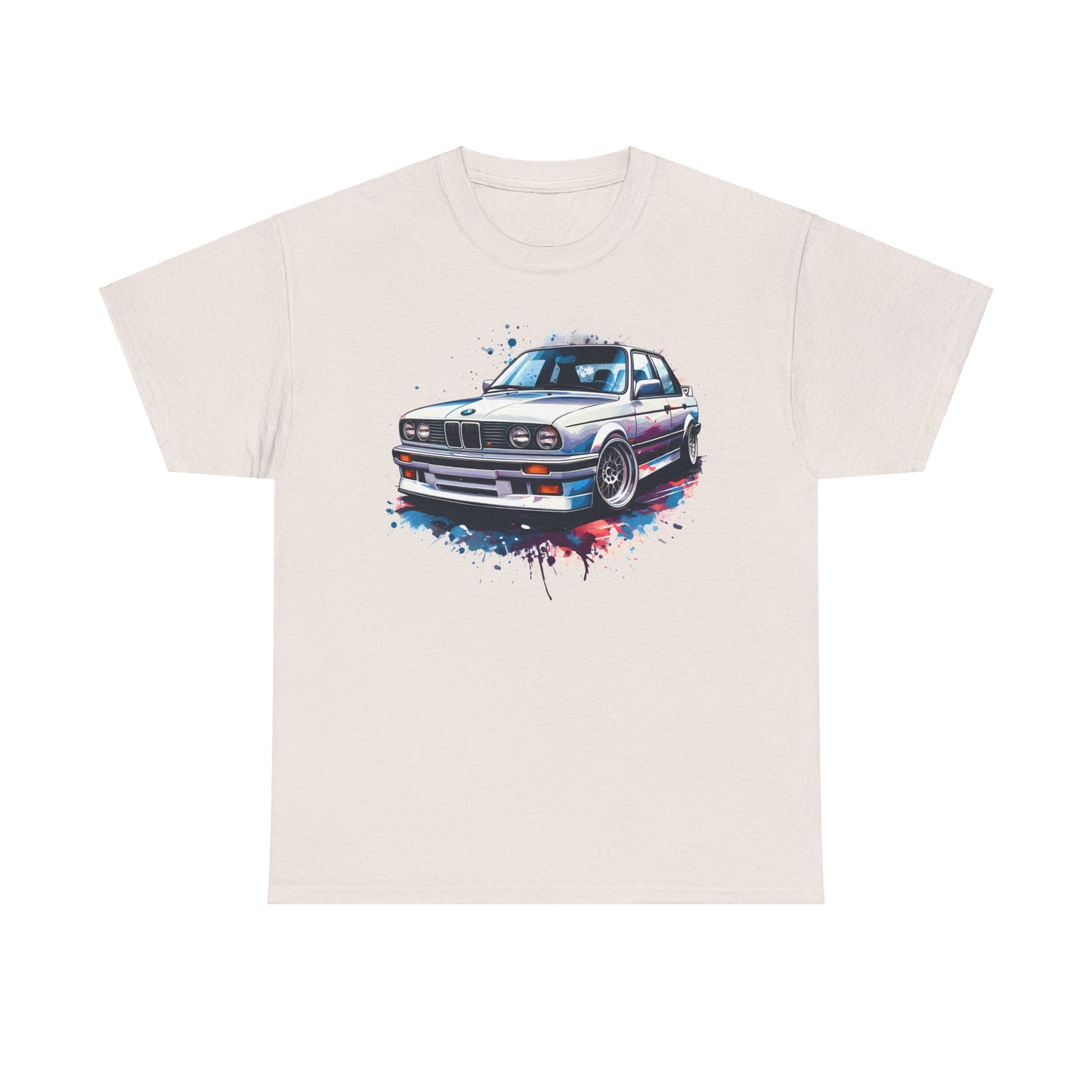 T-Shirt - Dynamic BMW Art Print, Vibrant 3 Series Illustration,