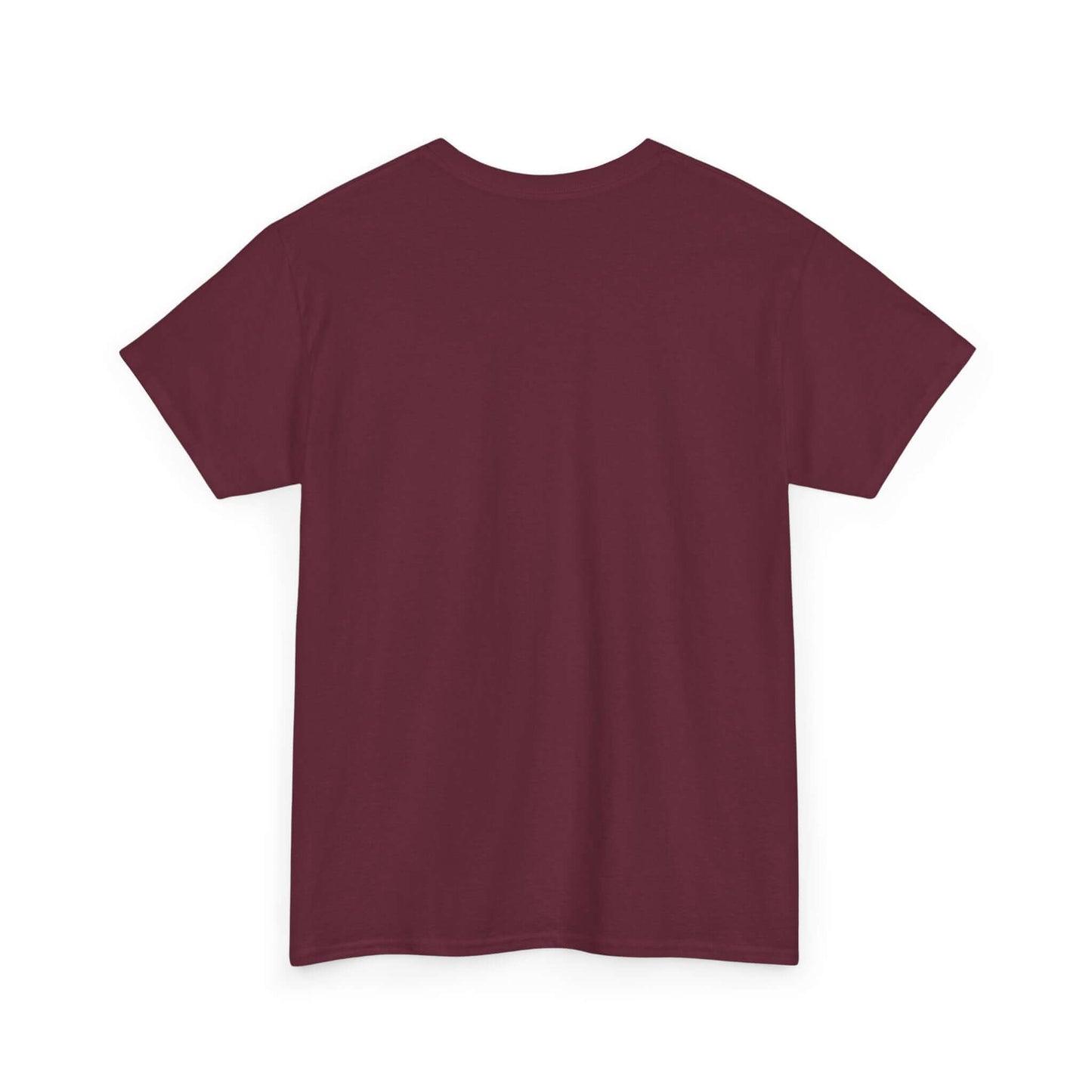 Back view of a burgundy Whimsical Bear Street Style Tee, perfect for urban vibes and playful bear lovers.