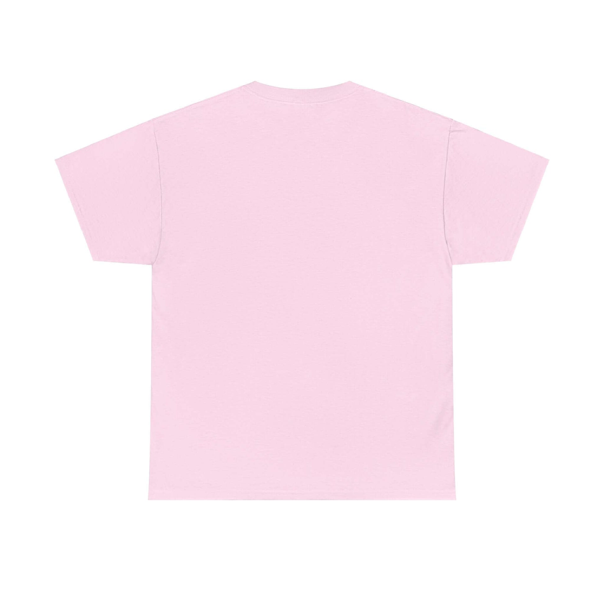 Back view of Cupid's Favorite T-Shirt in soft pink, perfect for a playful Valentine's Day outfit.