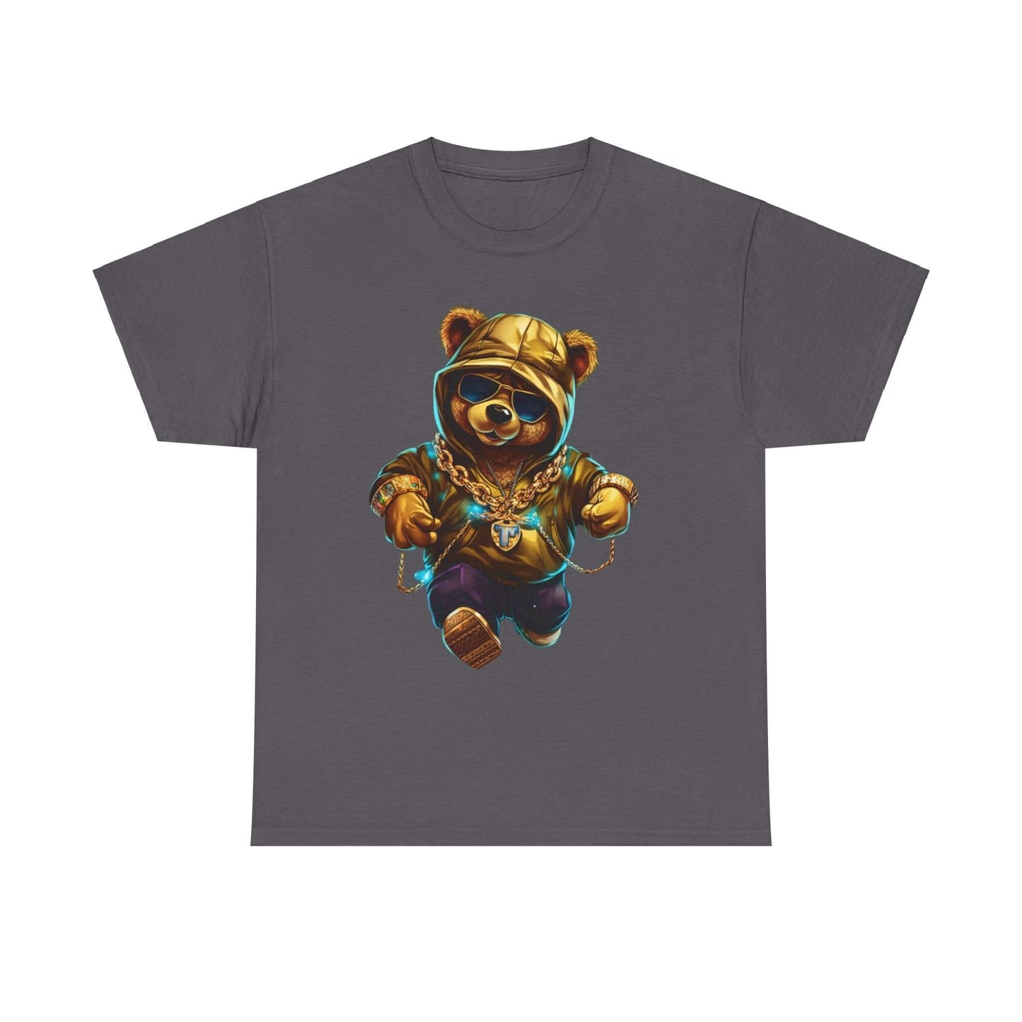 Bling Hip Bear tee featuring a stylish bear in a hoodie, perfect for casual wear and a fun fashion statement.