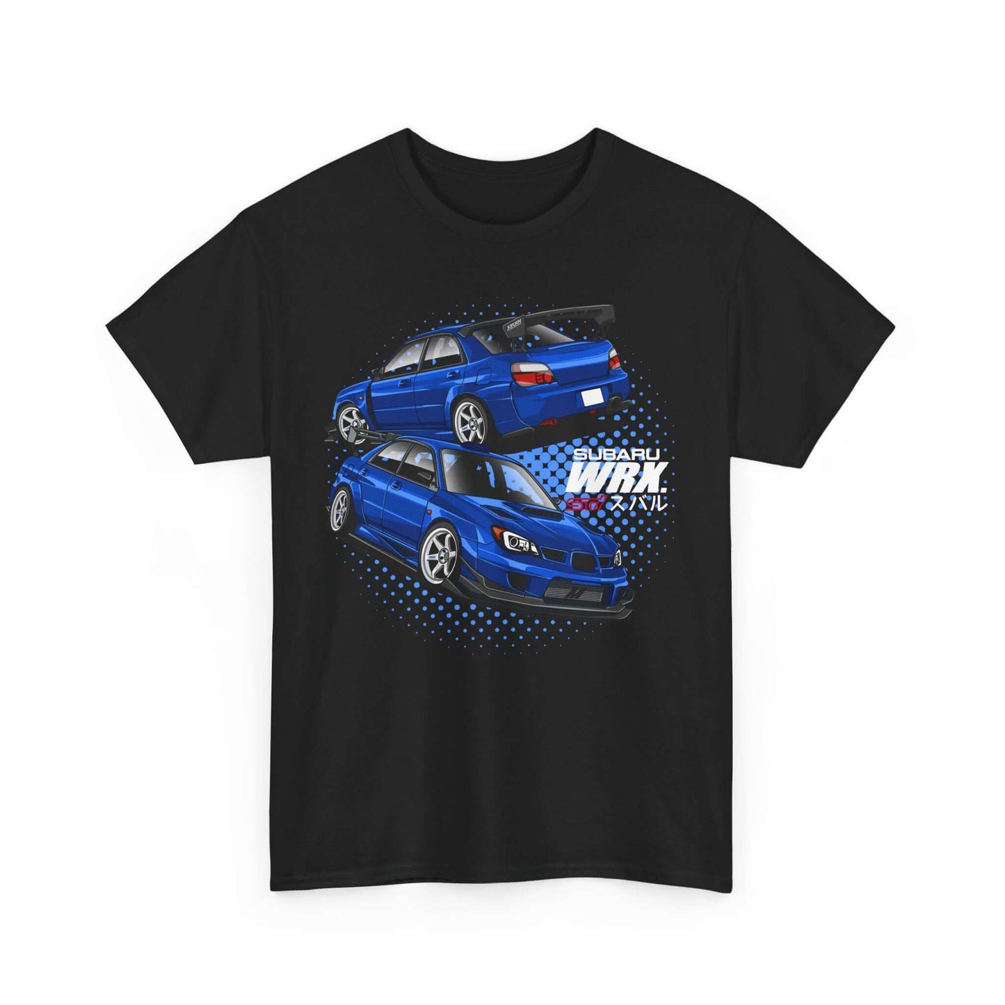 Blue STI Digital Art T-Shirt, Automotive Enthusiast Gift