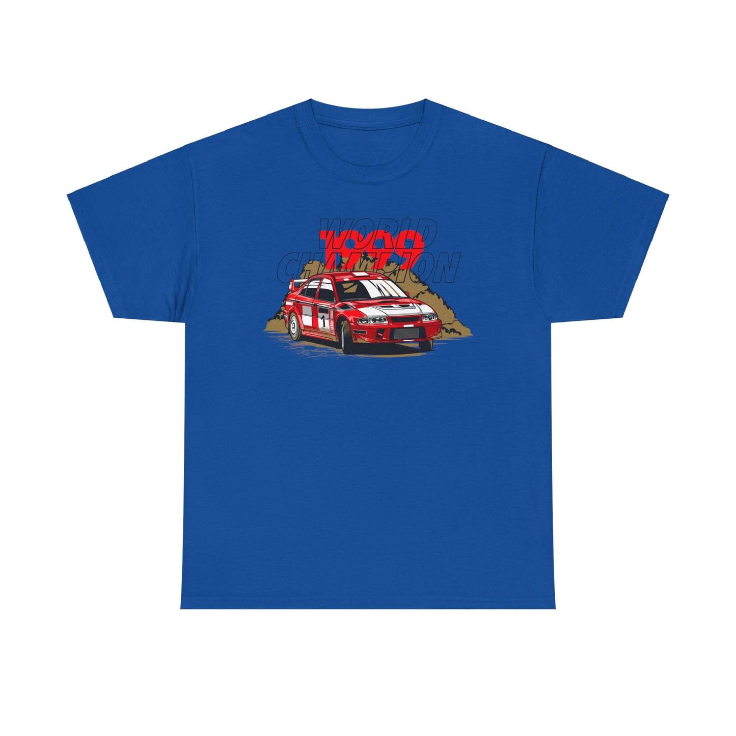 Rally Car World Champion Tee, Motorsport Victory Shirt, Red Race Car Apparel