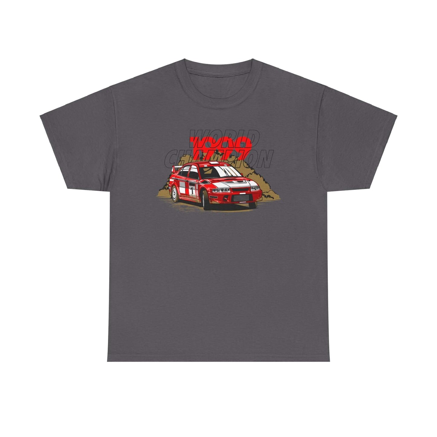 Rally Car World Champion Tee, Motorsport Victory Shirt, Red Race Car Apparel