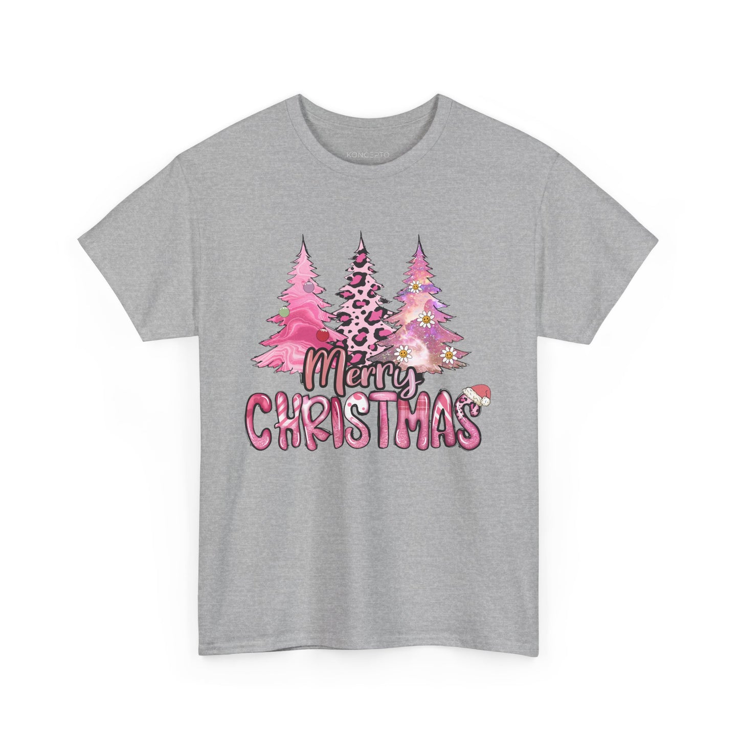 Merry Christmas - Trendy Pink and Black Christmas Trees