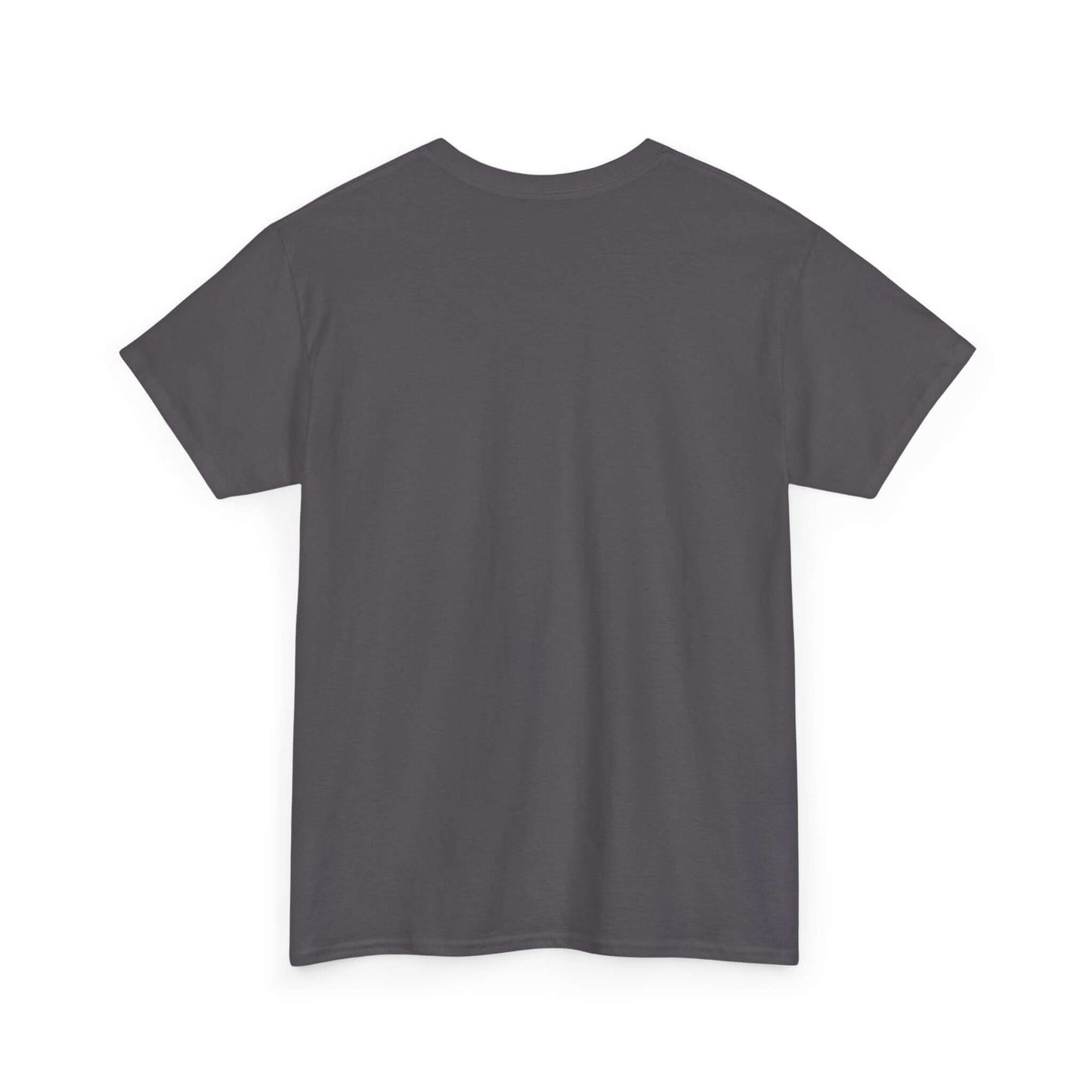 Back view of a gray casual t-shirt for comfortable everyday wear. Perfect for layering or solo use.