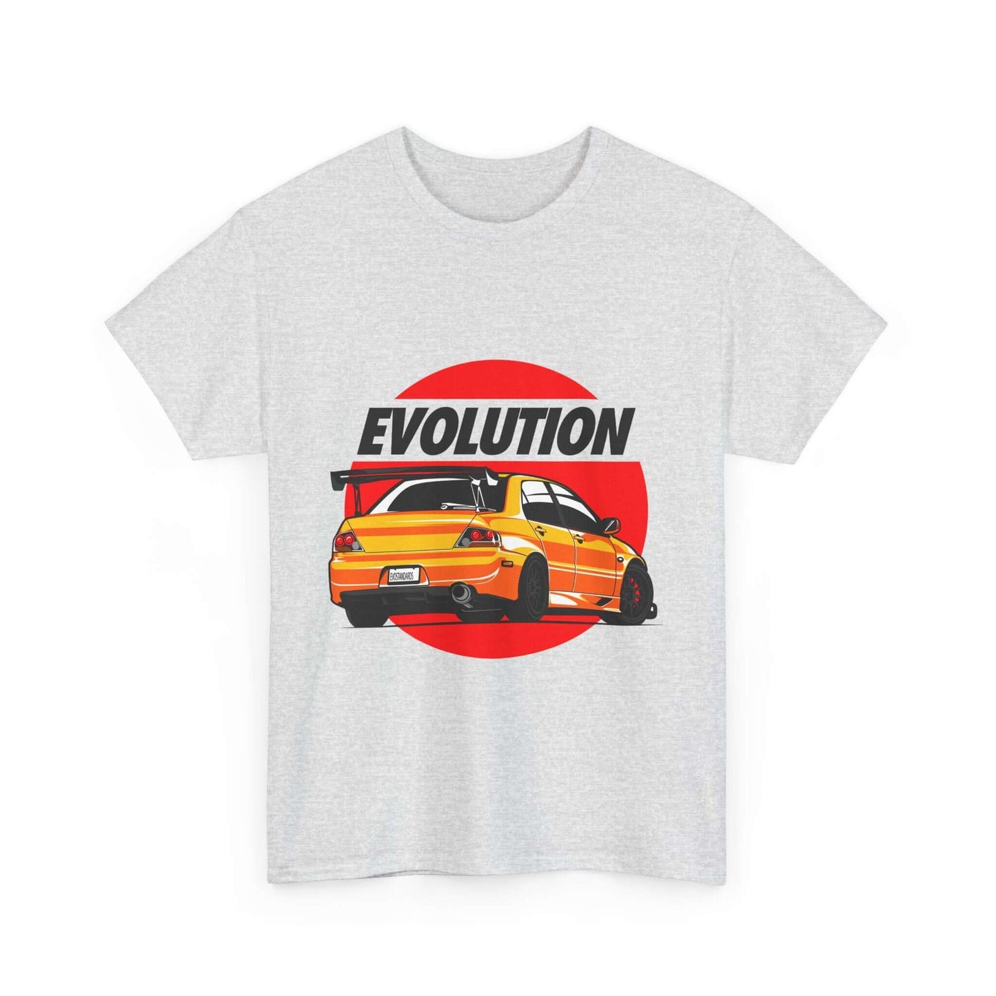 Rally Car Evolution Tee, Performance Vehicle T-shirt, Yellow Sports Car Enthusiast Top