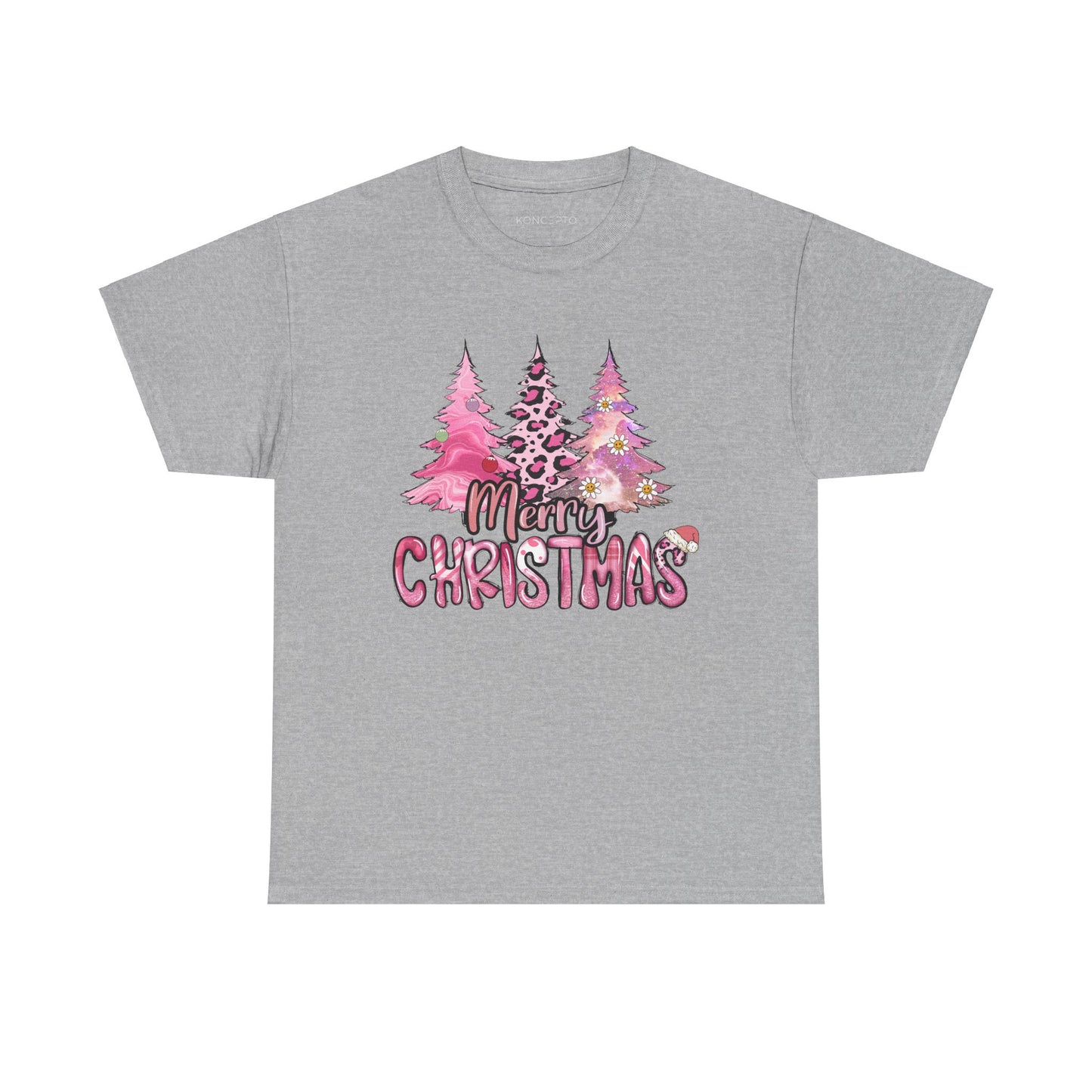 Merry Christmas - Trendy Pink and Black Christmas Trees