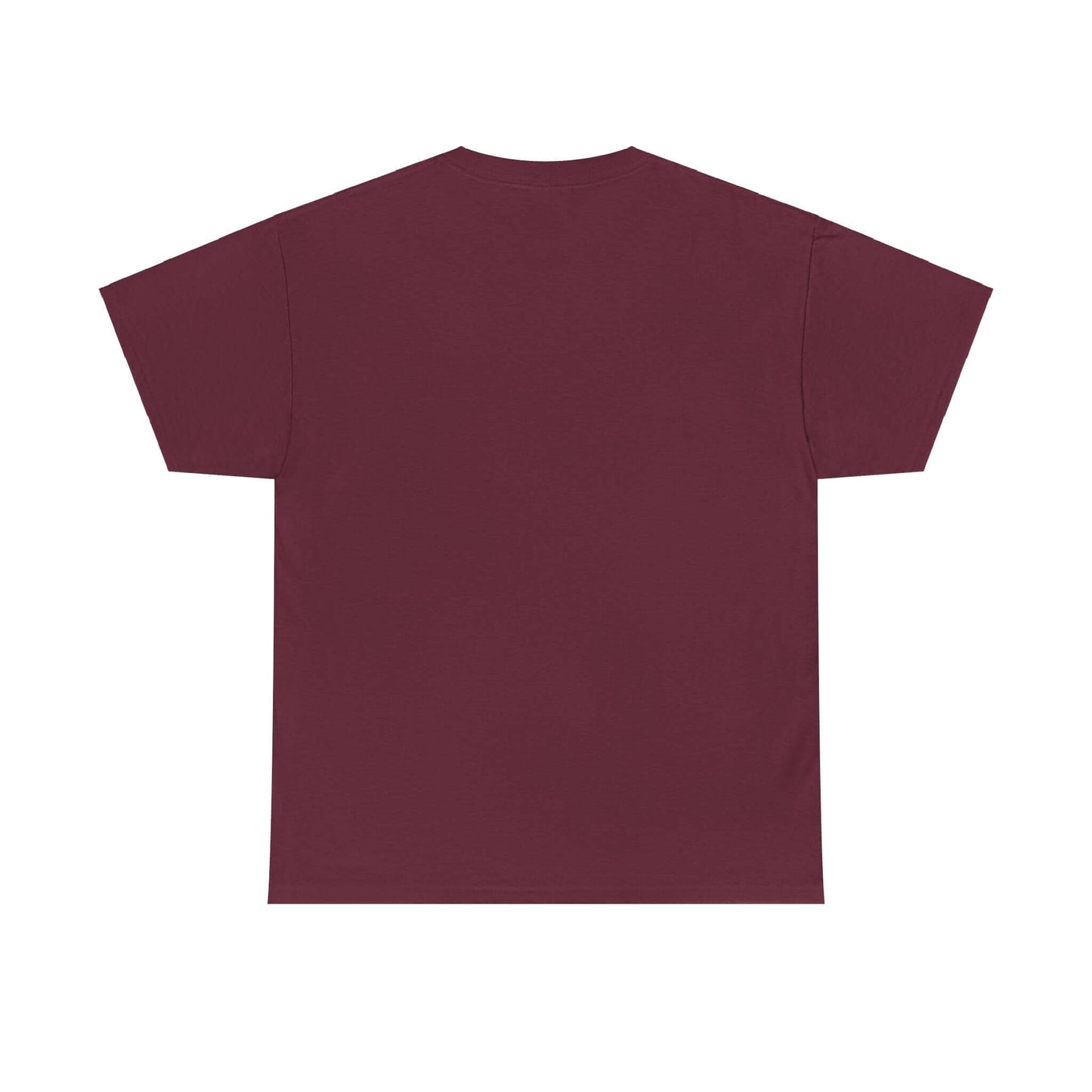 Back view of whimsical bear street style tee in maroon, part of the Color Burst Collection, perfect for urban vibes.