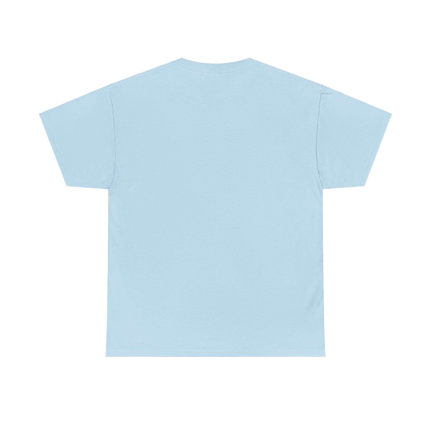 Back view of Cupid's Favorite T-Shirt in light blue, perfect for a romantic Valentine's Day outfit.