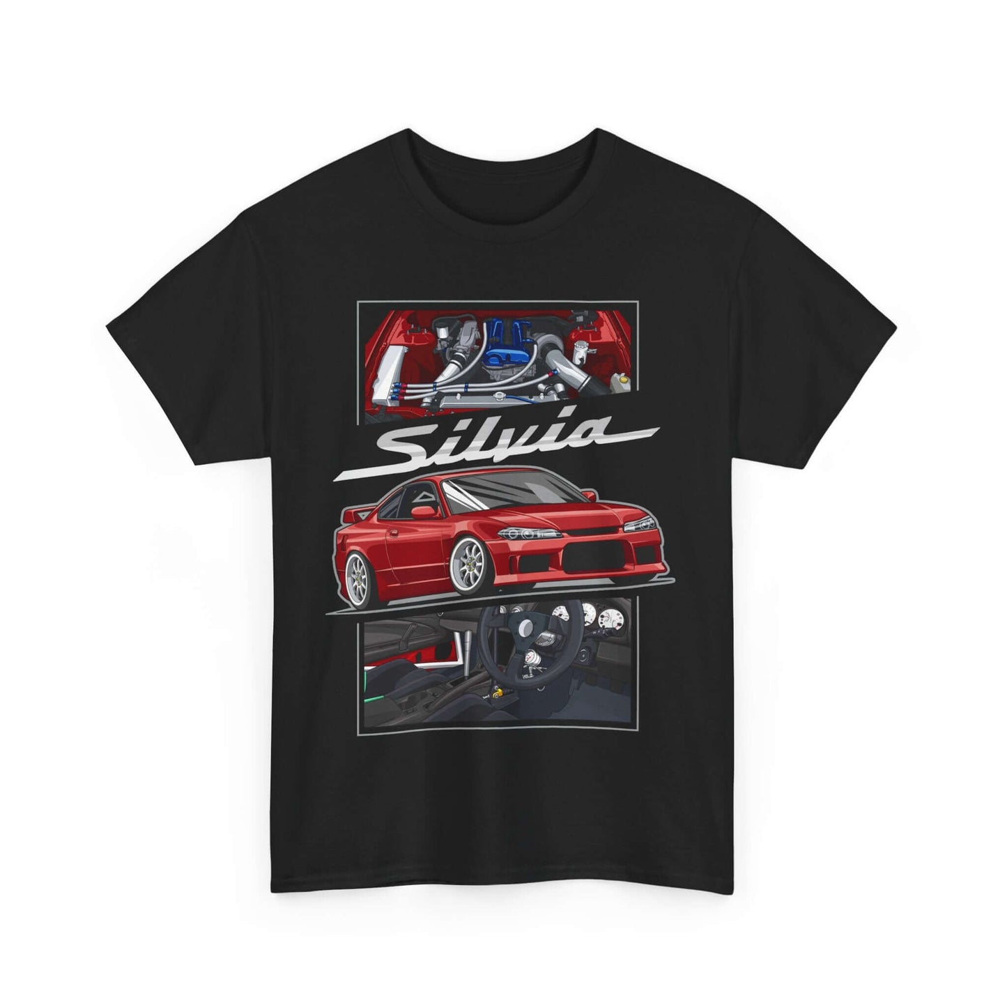 JDM Nissan Silvia Cartoon T-Shirt, Drift Car Tee, unique and stylish T-shirt from our collection.