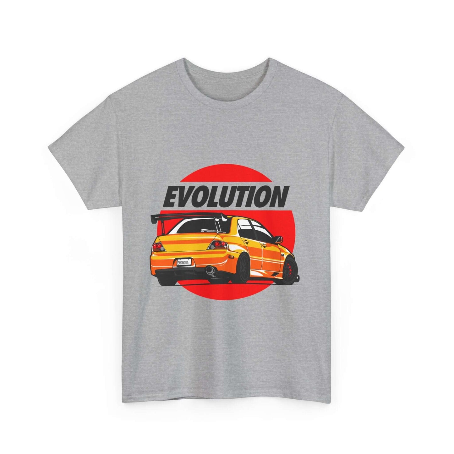 Rally Car Evolution Tee, Performance Vehicle T-shirt, Yellow Sports Car Enthusiast Top