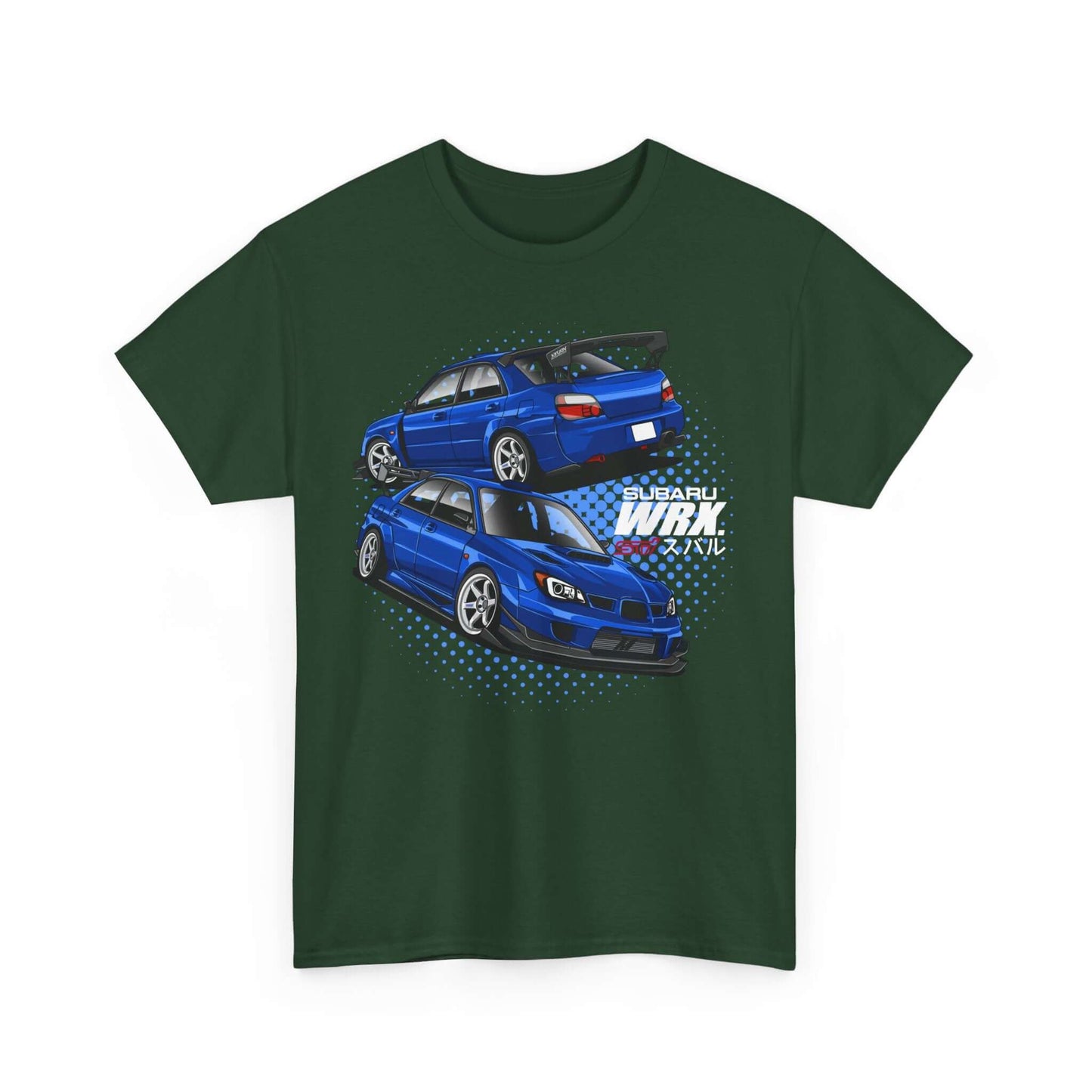 Blue STI Digital Art T-Shirt, Automotive Enthusiast Gift