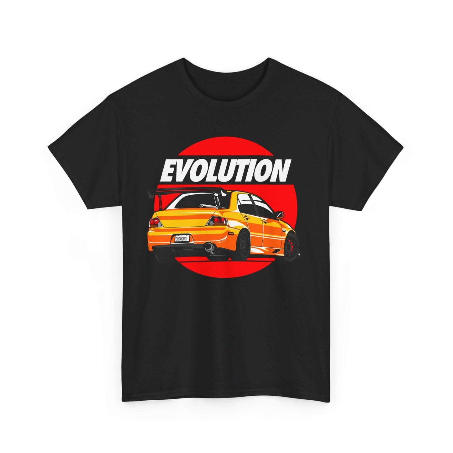 Rally Car Evolution Tee, Performance Vehicle T-shirt, Yellow Sports Car Enthusiast Top