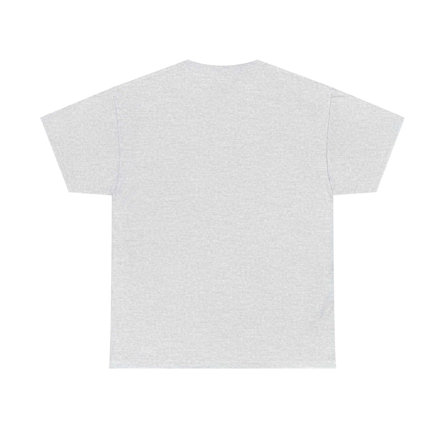 Back view of a plain gray t-shirt, perfect for casual wear and customization options.