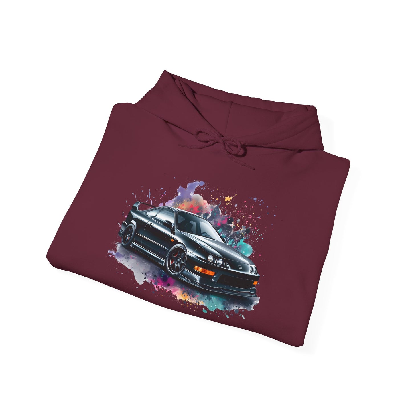 Hooded Sweatshirt - Acura Integra DC2 USDM Front Clip, Color Splash, NO DC2 LABEL