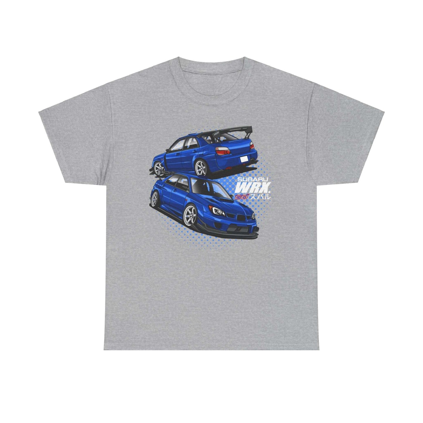 Blue STI Digital Art T-Shirt, Automotive Enthusiast Gift