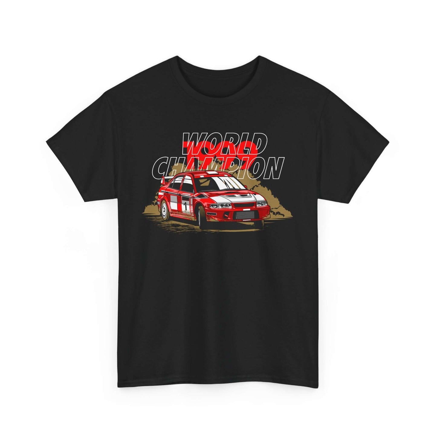 Rally Car World Champion Tee, Motorsport Victory Shirt, Red Race Car Apparel