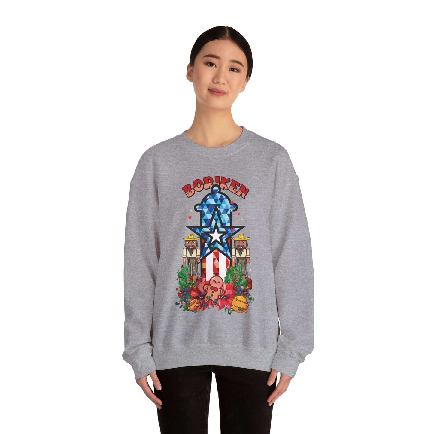 Puerto Rican Starry Night Holiday Sweater - Festive Fort Design for Cozy Celebrations!