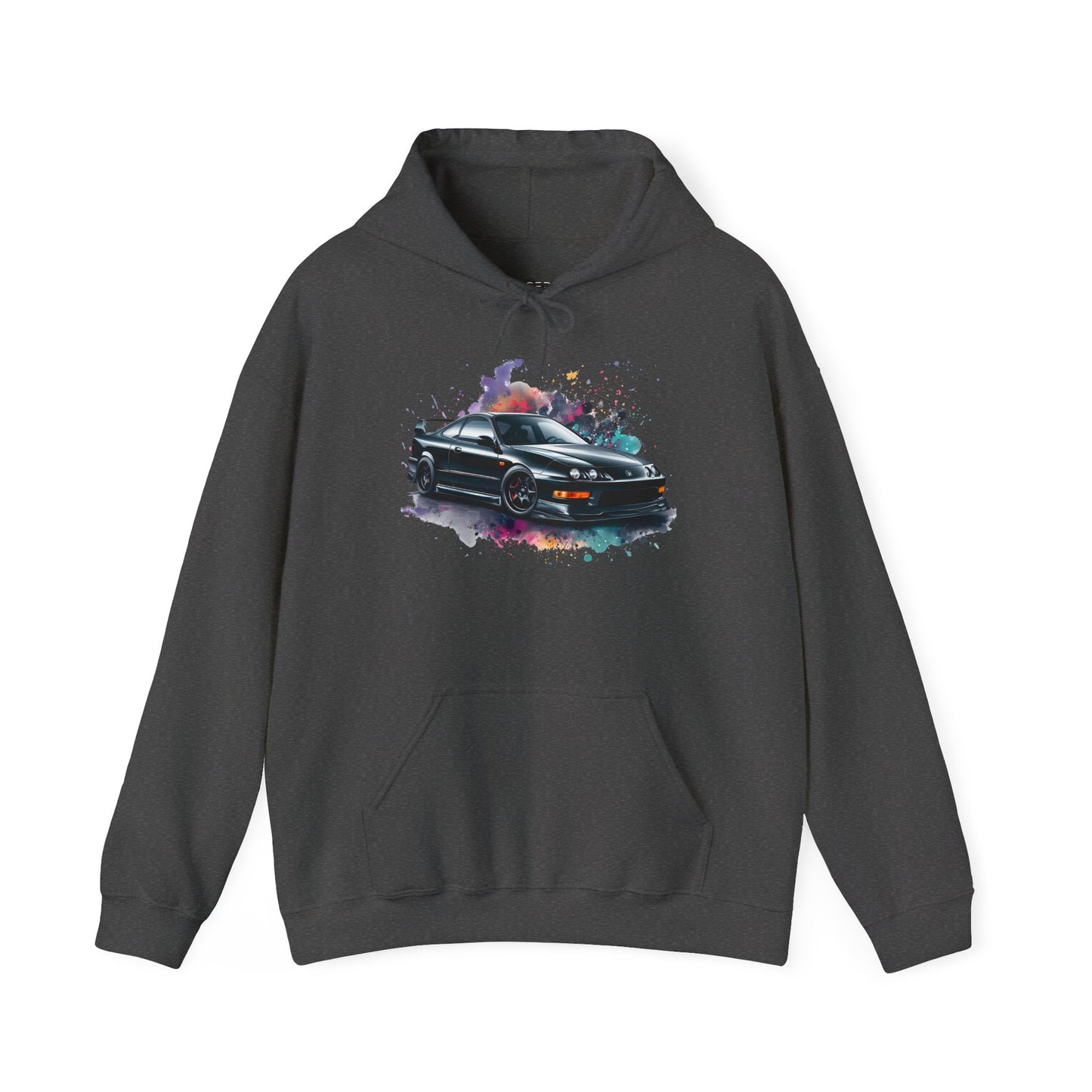 Hooded Sweatshirt - Acura Integra DC2 USDM Front Clip, Color Splash, NO DC2 LABEL