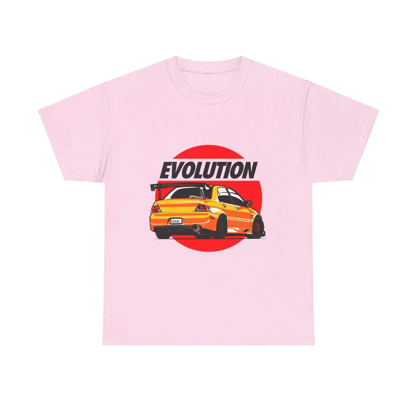 Rally Car Evolution Tee, Performance Vehicle T-shirt, Yellow Sports Car Enthusiast Top