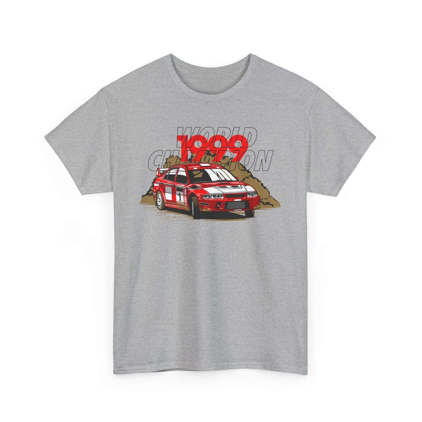 Rally Car World Champion Tee, Motorsport Victory Shirt, Red Race Car Apparel