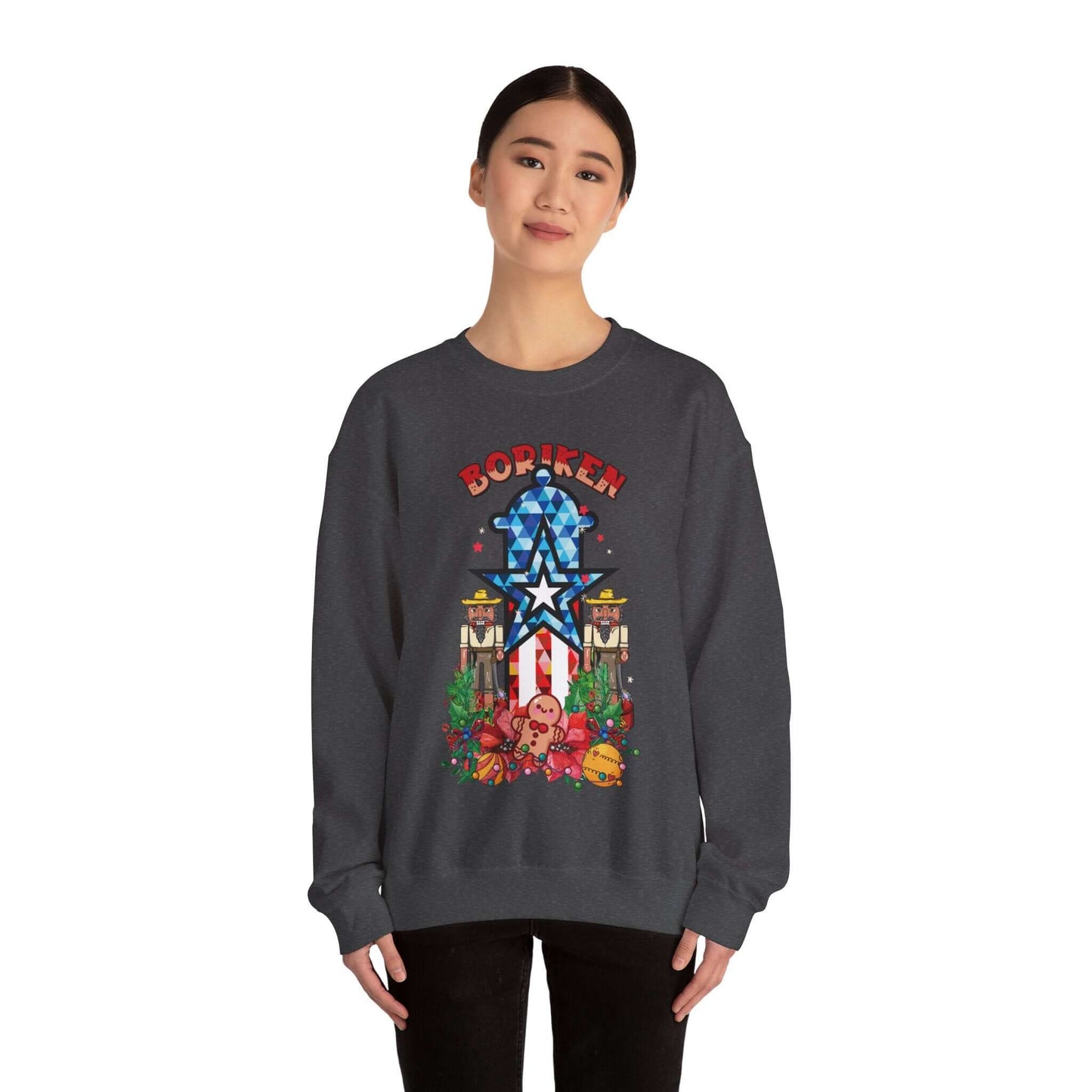 Puerto Rican Starry Night Holiday Sweater - Festive Fort Design for Cozy Celebrations!