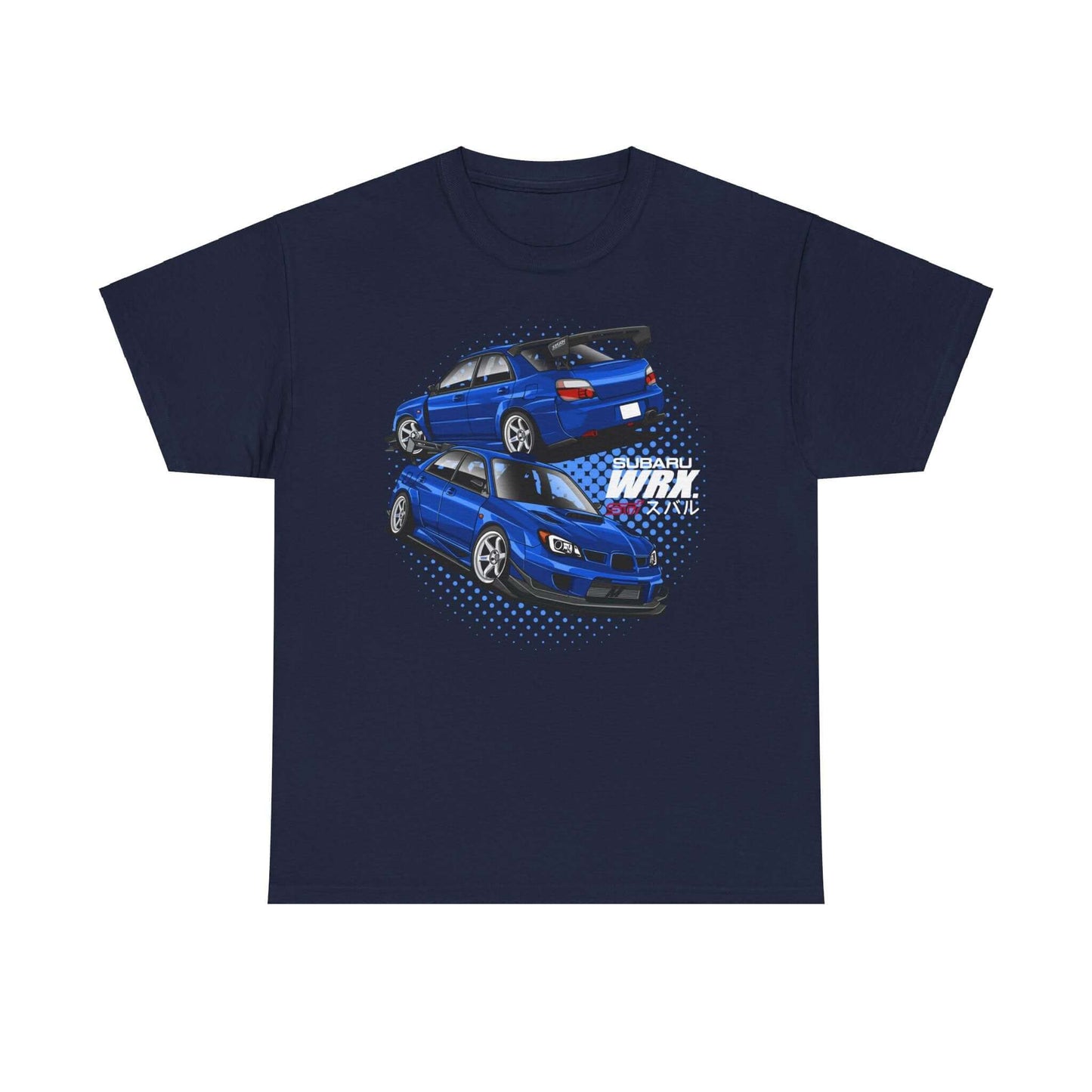 Blue STI Digital Art T-Shirt, Automotive Enthusiast Gift