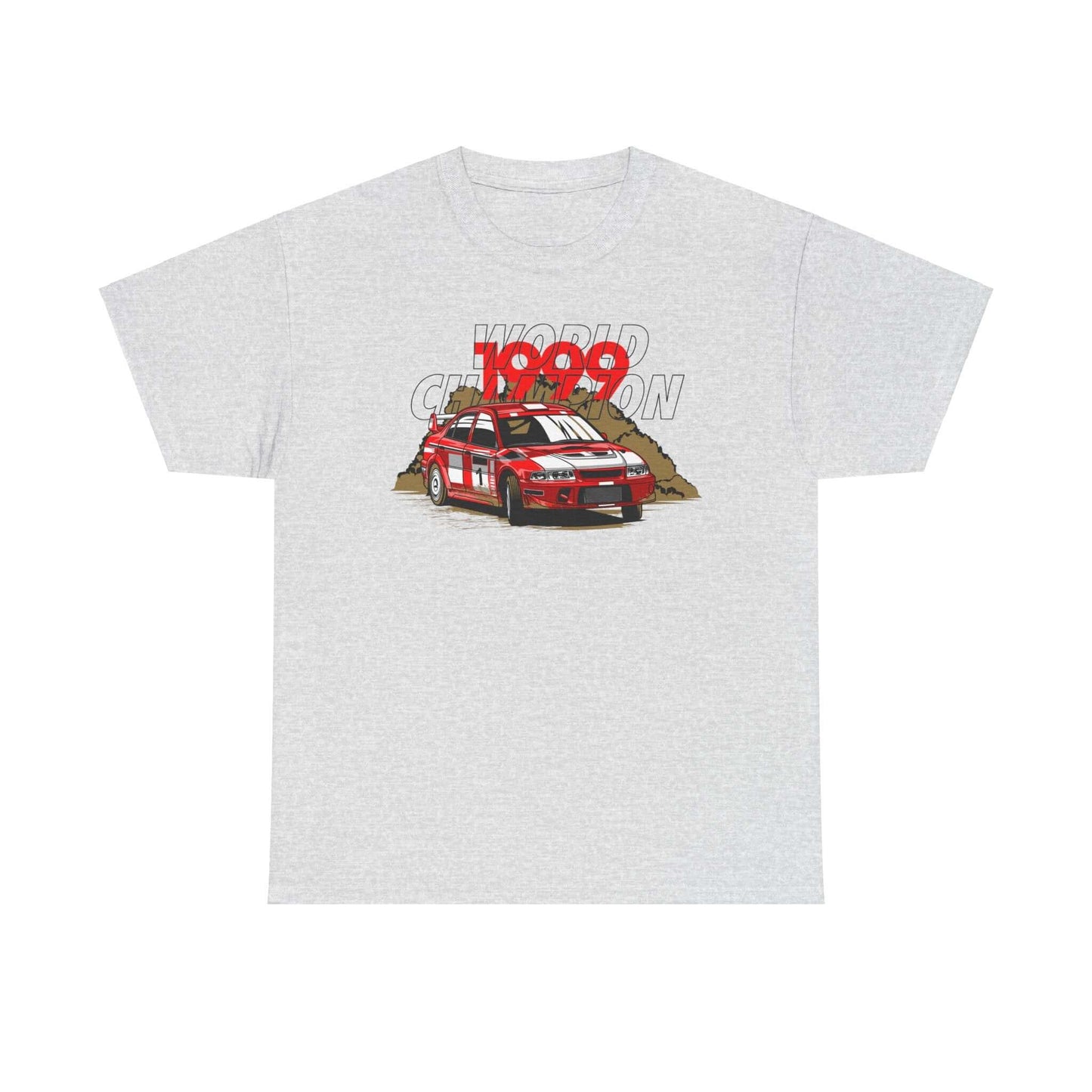 Rally Car World Champion Tee, Motorsport Victory Shirt, Red Race Car Apparel