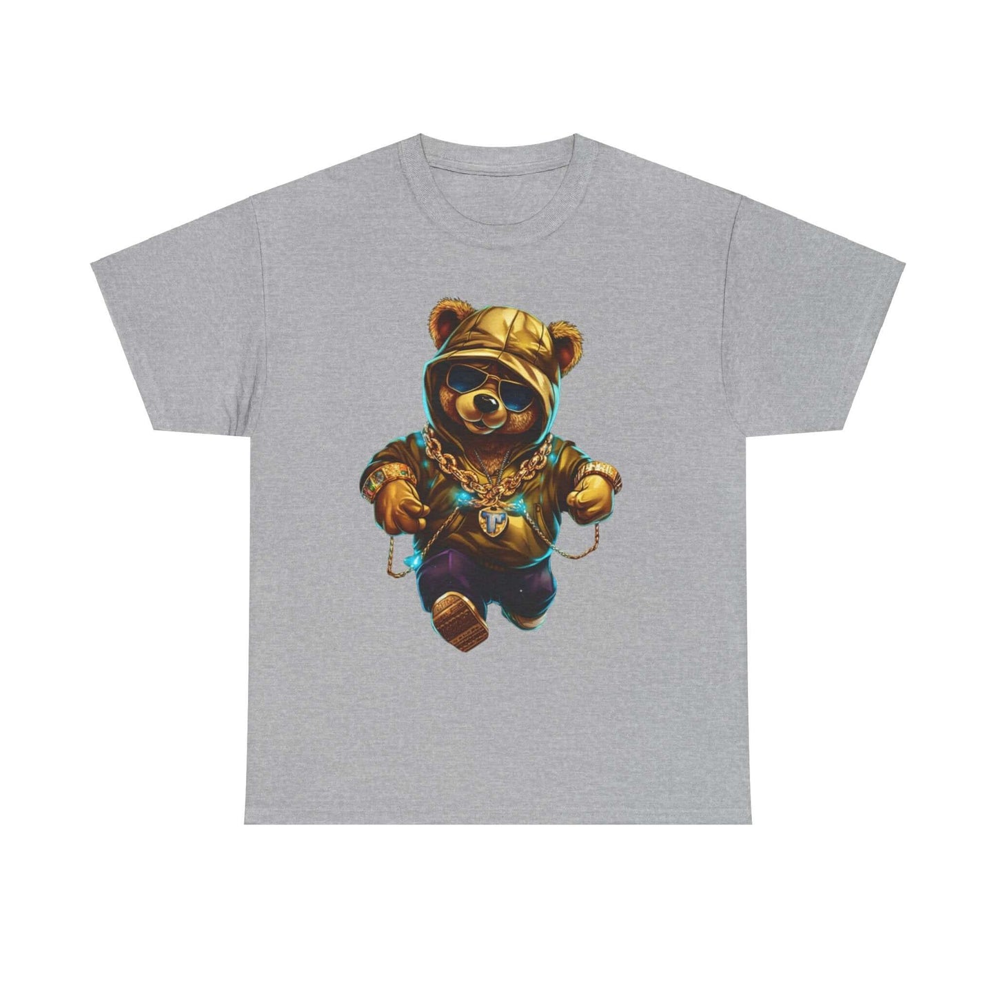 Fun and stylish Bling Hip Bear tee featuring a playful bear in a hoodie, perfect for casual wear and trendy statement outfits.