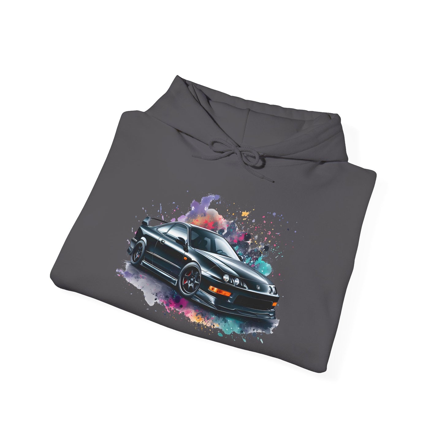 Hooded Sweatshirt - Acura Integra DC2 USDM Front Clip, Color Splash, NO DC2 LABEL