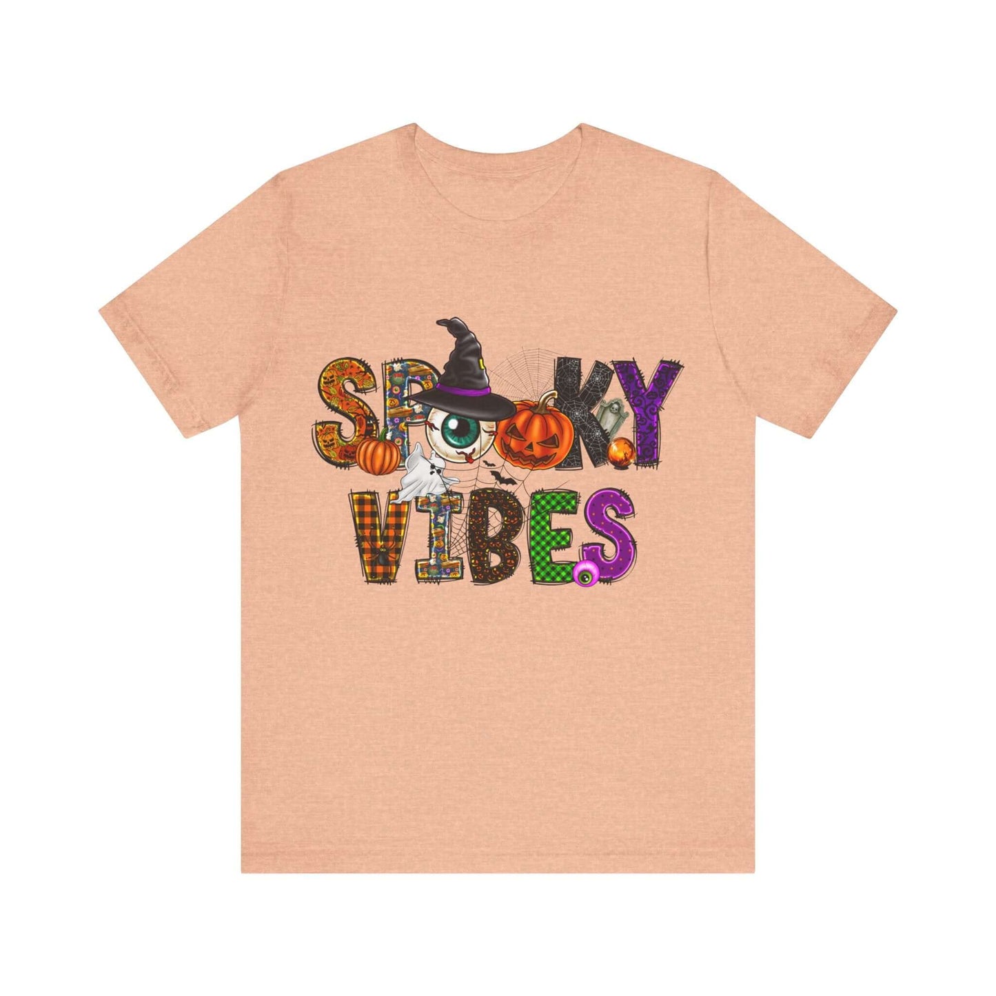 Halloween Vibes Women's T-shirt - Spooky Mischievous Goblins and Fluttering Bats - Cartoon Scary Tee for Halloween Outfits and Tingling Fun.