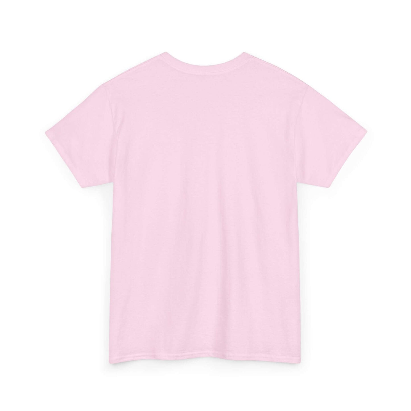 Back view of a pink Christmas Gaming Controller Santa Claus tee, made from 100% cotton for comfort and durability.